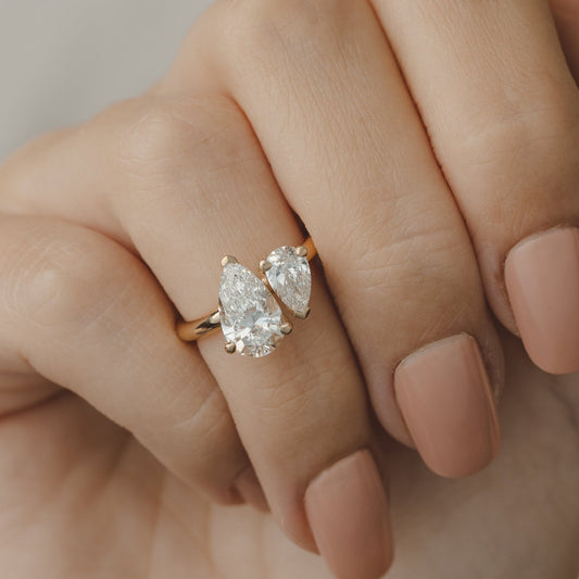 2 CT Round Three Stones Lab Grown Diamond Engagement Ring