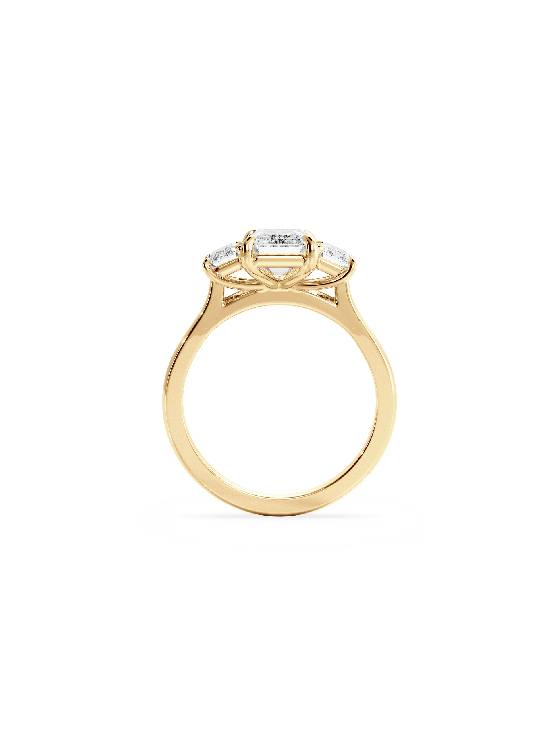 2 CT Round Three Stones Lab Grown Diamond Engagement Ring