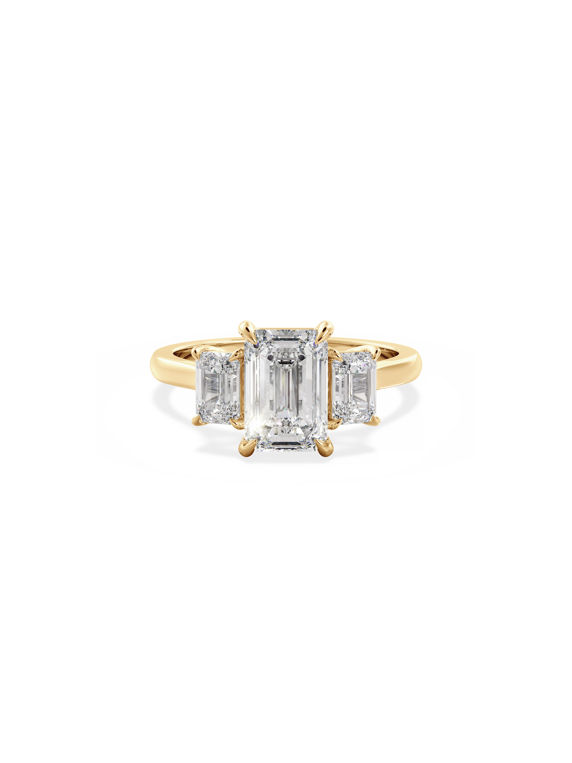 2 CT Round Three Stones Lab Grown Diamond Engagement Ring