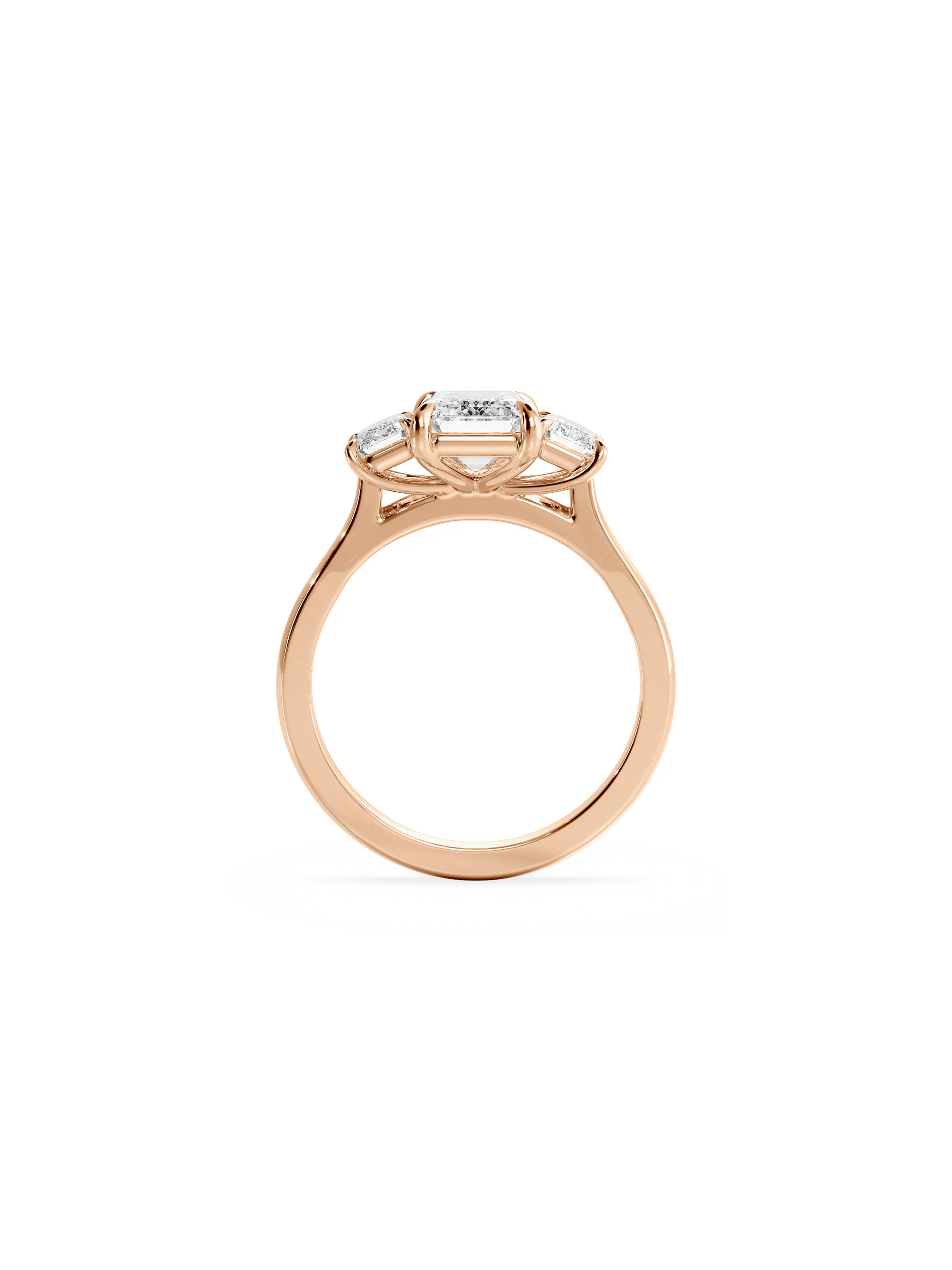 2 CT Round Three Stones Lab Grown Diamond Engagement Ring