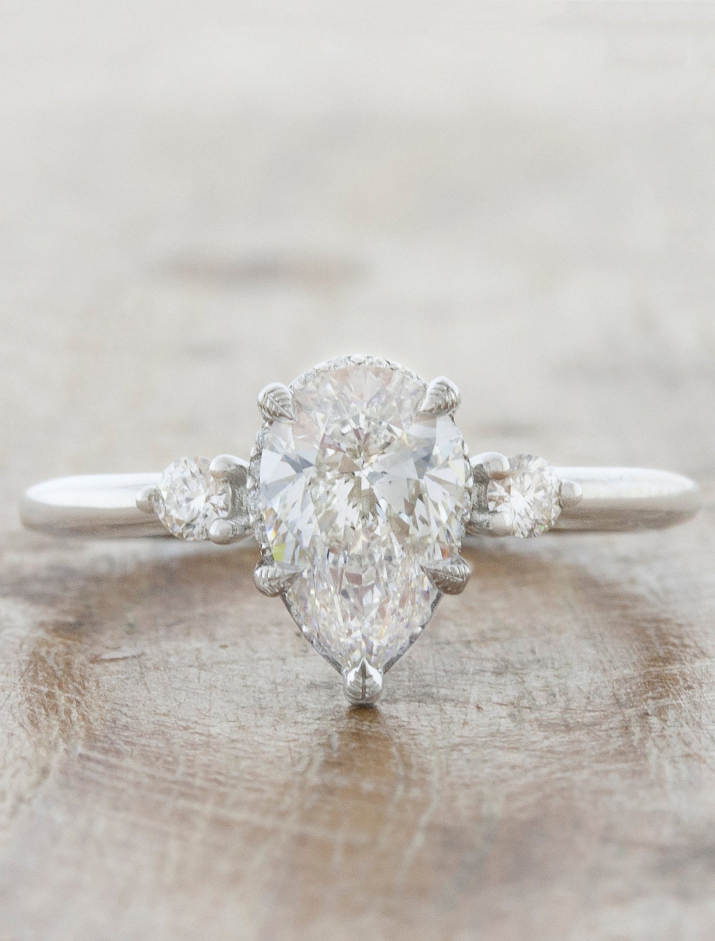 2 CT Round Three Stones Lab Grown Diamond Engagement Ring