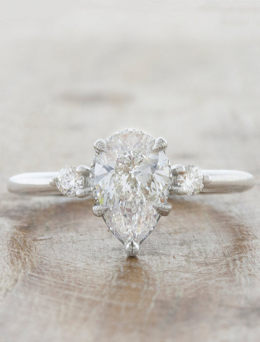 2 CT Round Three Stones Lab Grown Diamond Engagement Ring