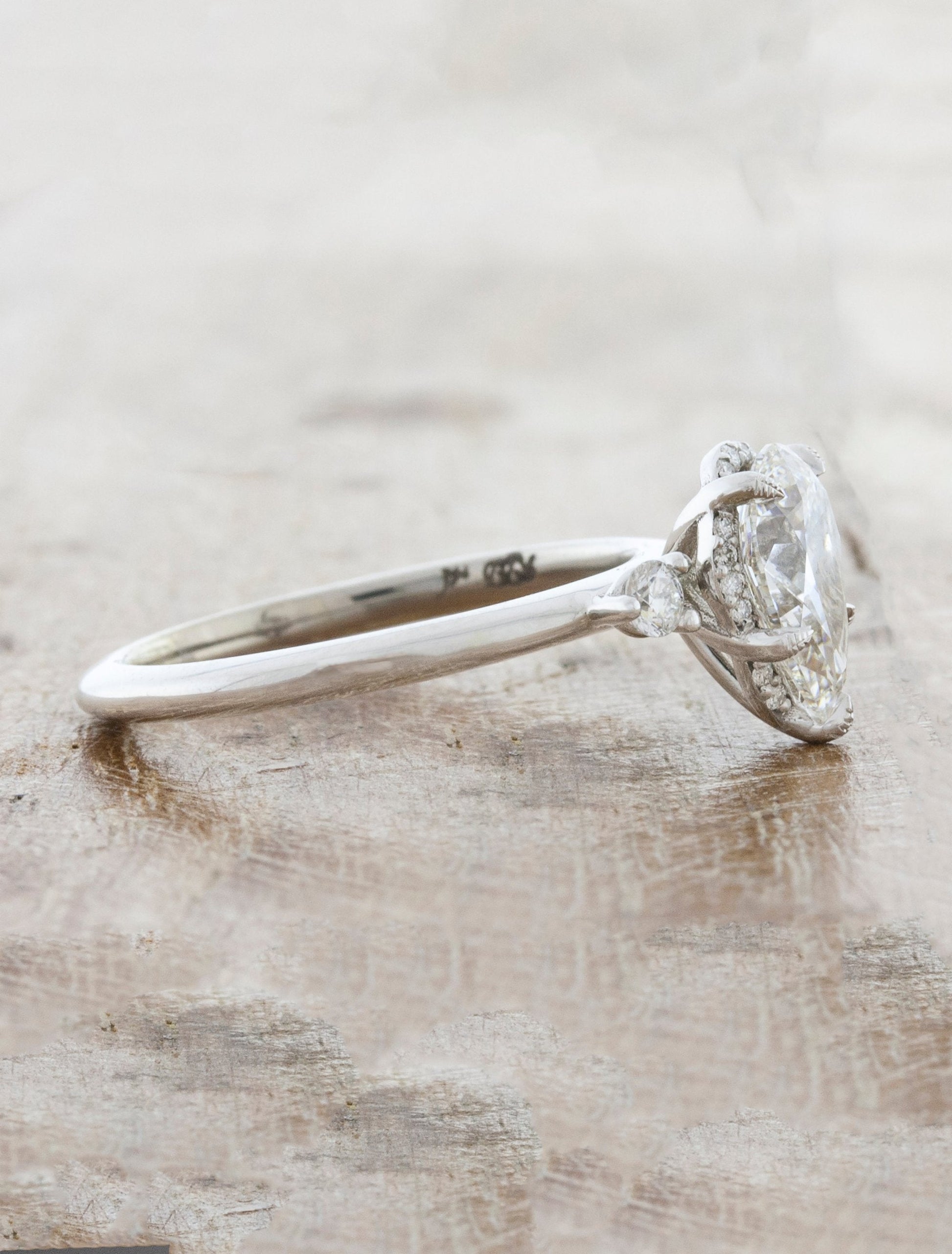 2 CT Round Three Stones Lab Grown Diamond Engagement Ring