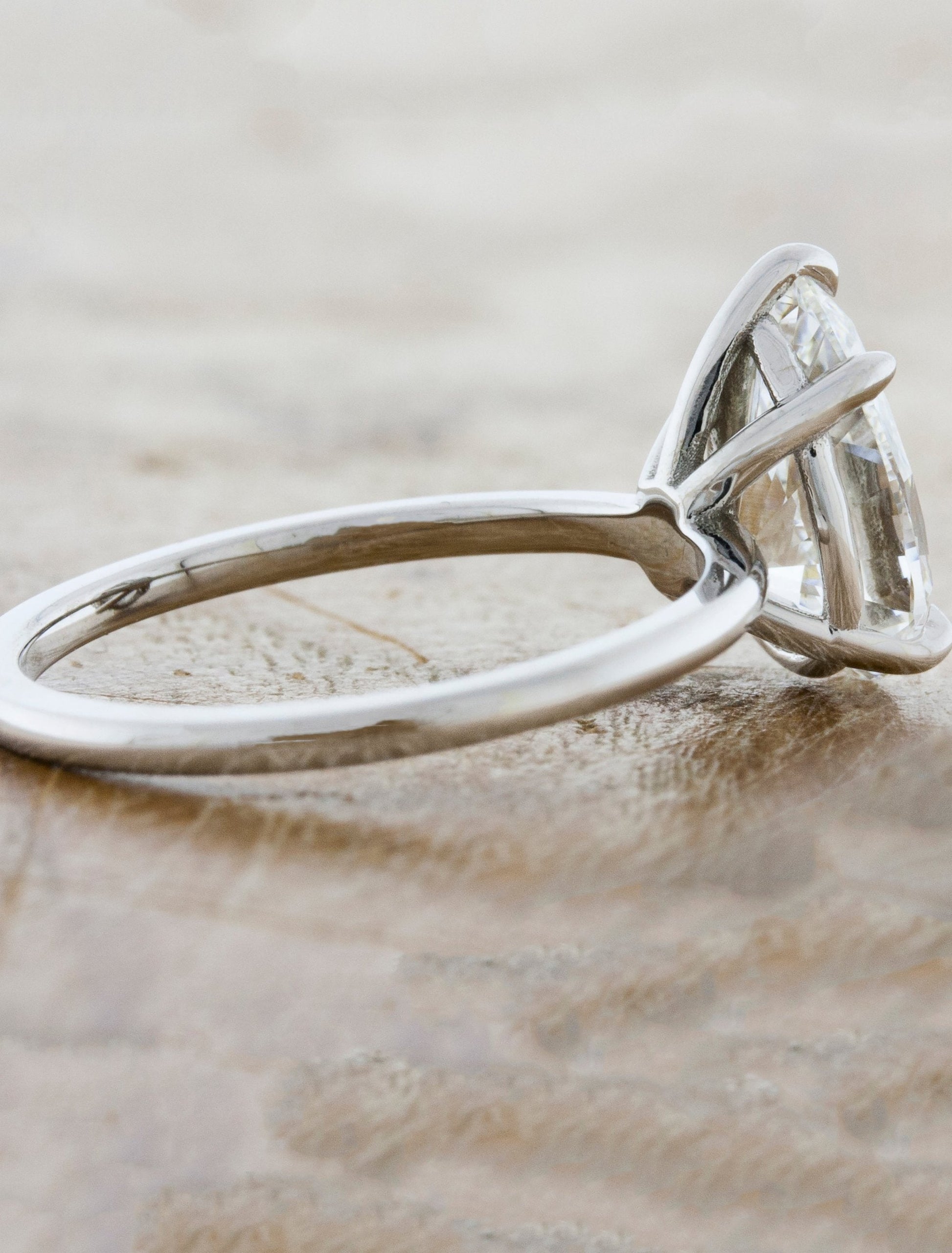 2 CT Round Three Stones Lab Grown Diamond Engagement Ring