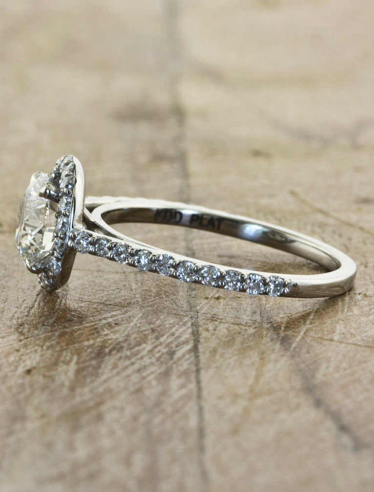 2 CT Round Three Stones Lab Grown Diamond Engagement Ring