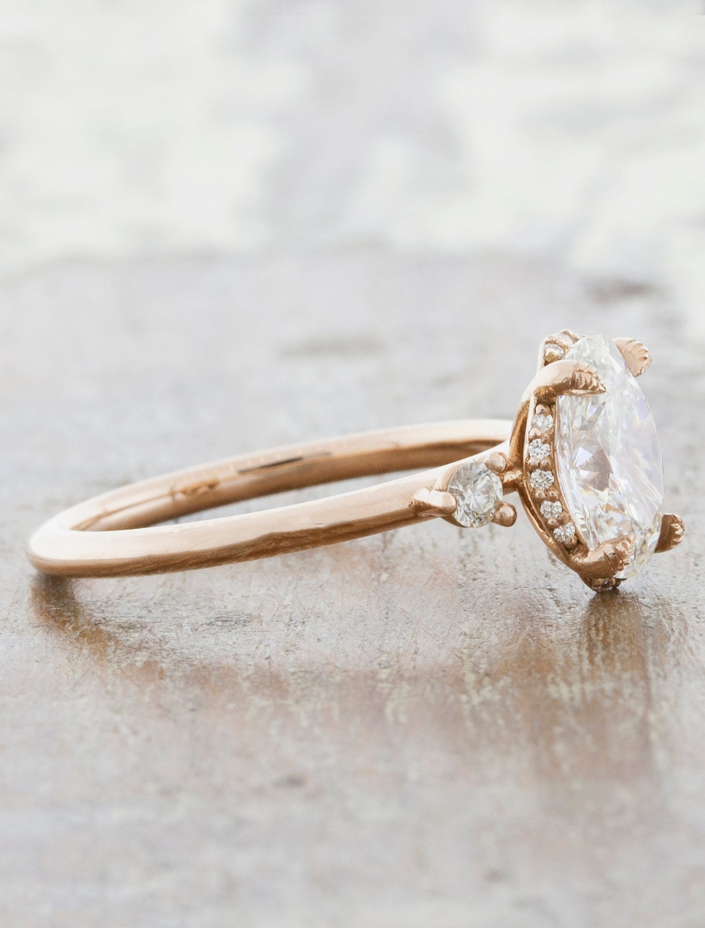 2 CT Round Three Stones Lab Grown Diamond Engagement Ring