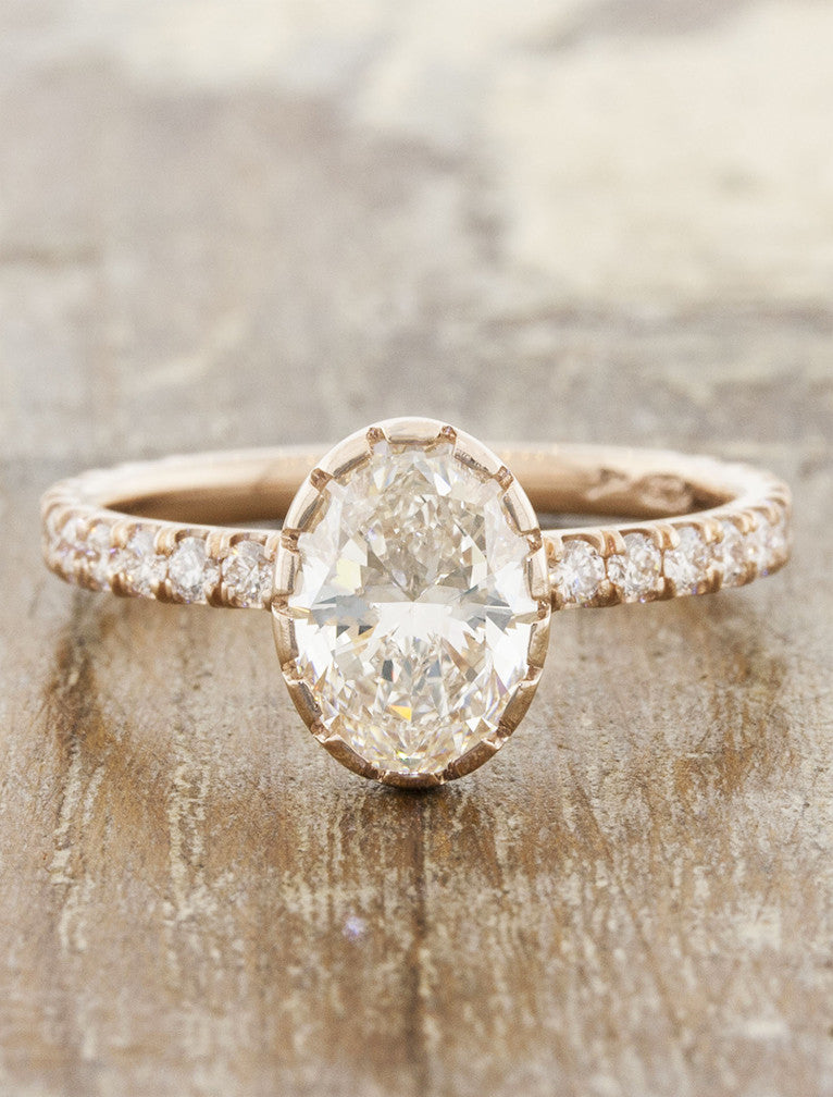 2 CT Round Three Stones Lab Grown Diamond Engagement Ring