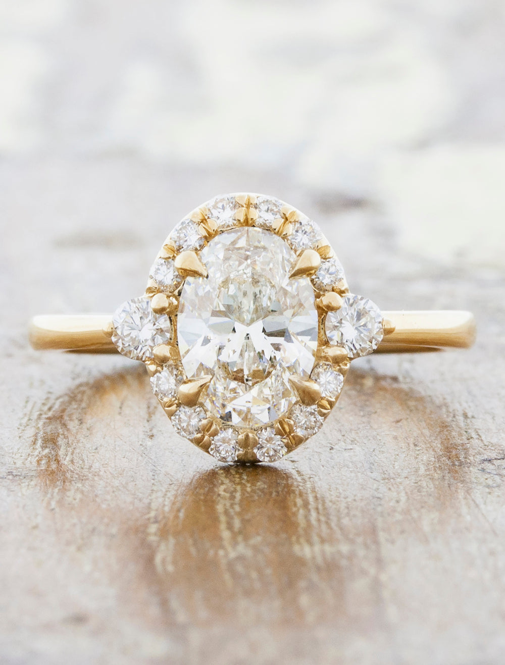 2 CT Round Three Stones Lab Grown Diamond Engagement Ring