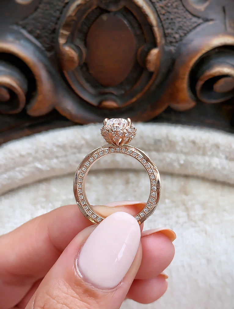 2 CT Round Three Stones Lab Grown Diamond Engagement Ring