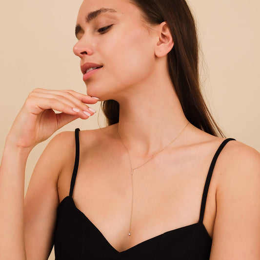 1.0 CT Round Bezel Solitaire Lab Grown Diamond Necklace