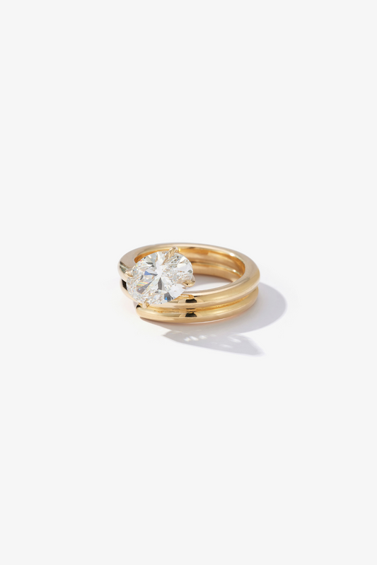 2 CT Round Three Stones Lab Grown Diamond Engagement Ring