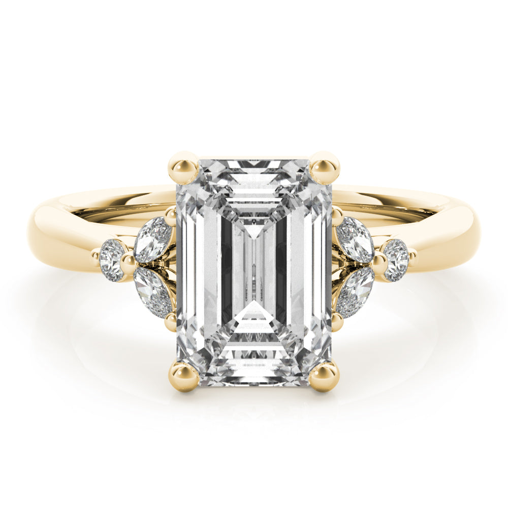 2 CT Round Three Stones Lab Grown Diamond Engagement Ring