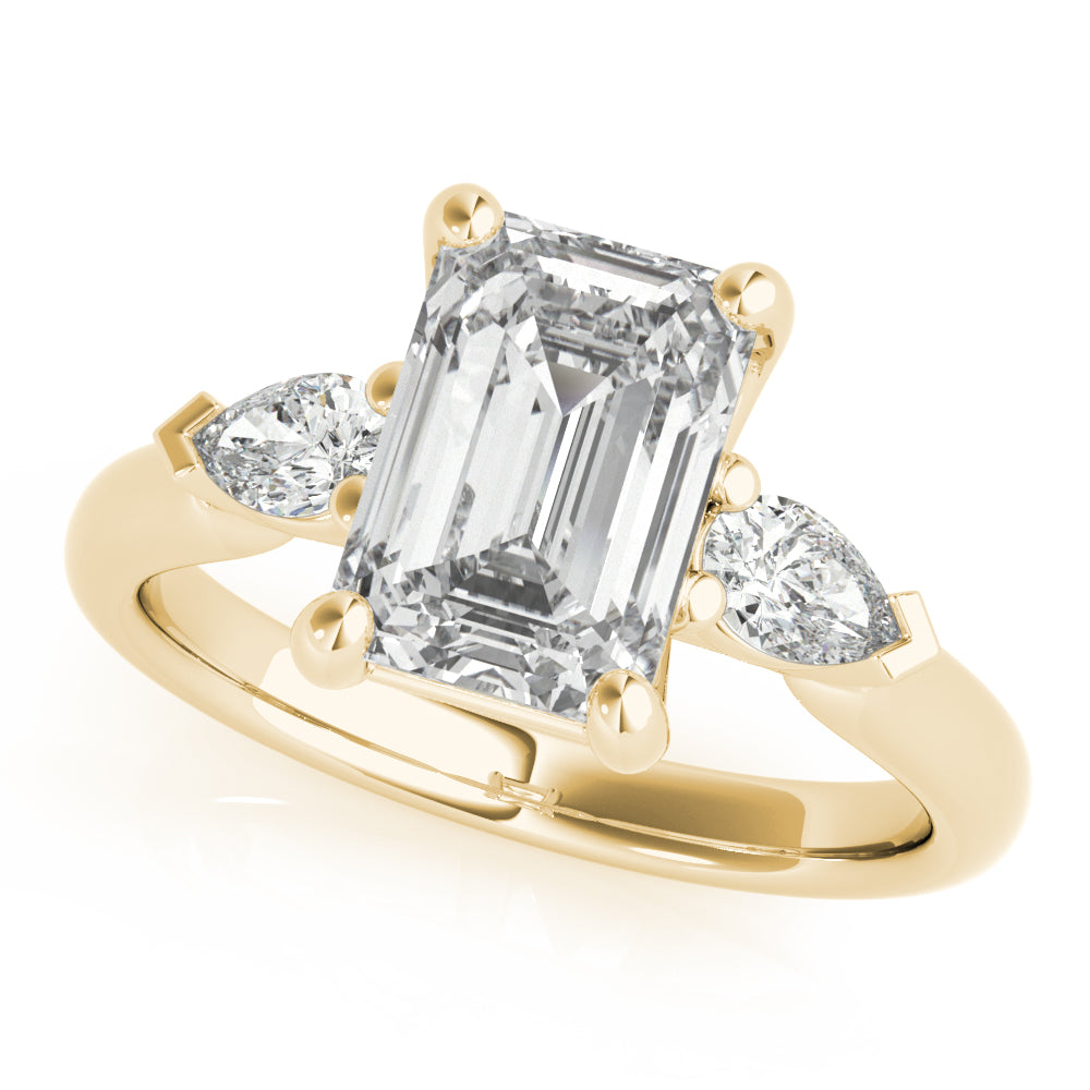 2 CT Round Three Stones Lab Grown Diamond Engagement Ring
