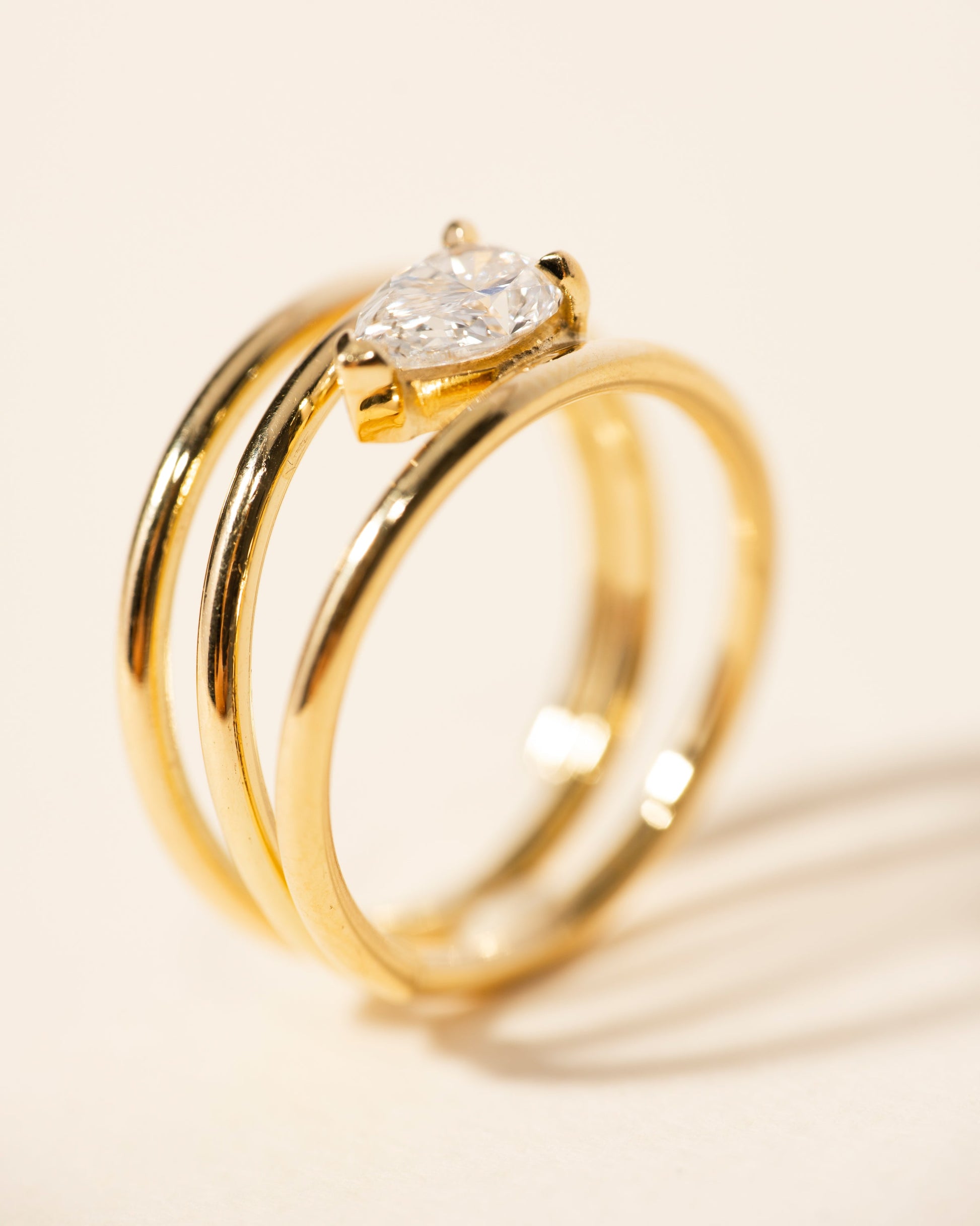 2 CT Round Three Stones Lab Grown Diamond Engagement Ring