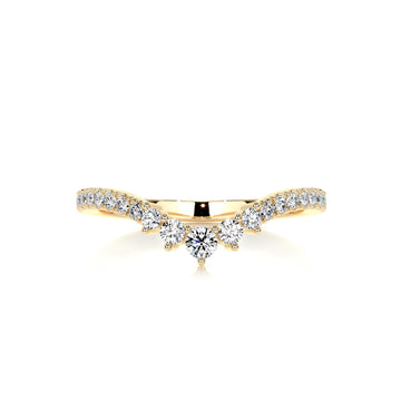 0.35 CT Round Curved CVD EF/VVS Diamond Wedding Band 4