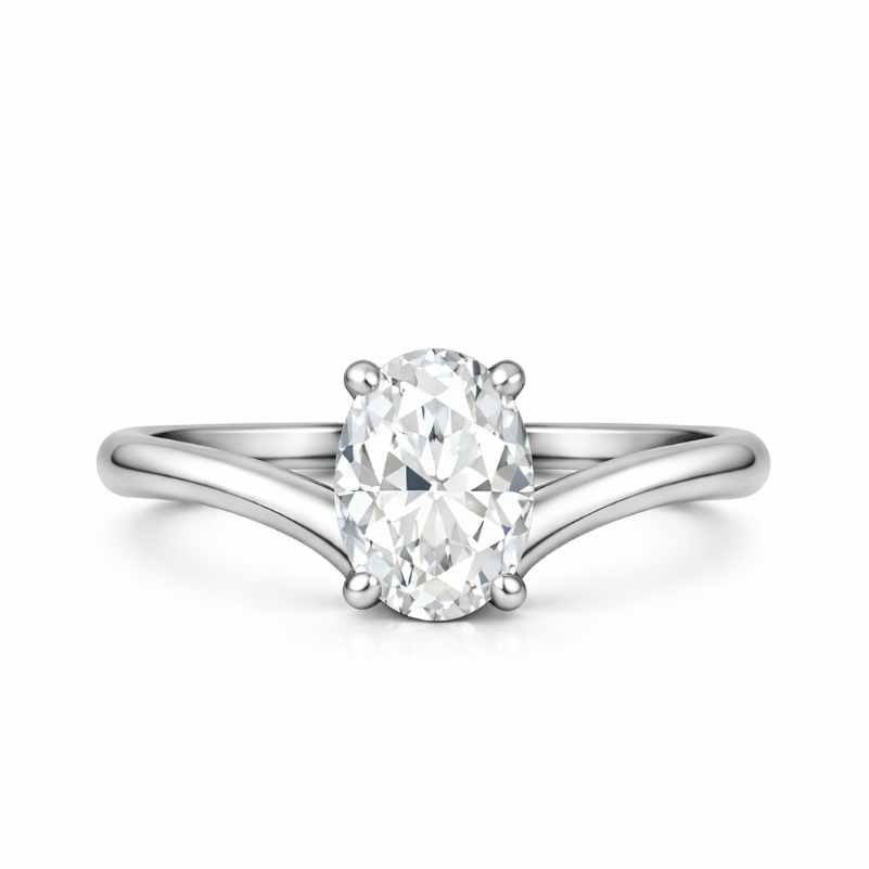 2 CT Round Three Stones Lab Grown Diamond Engagement Ring