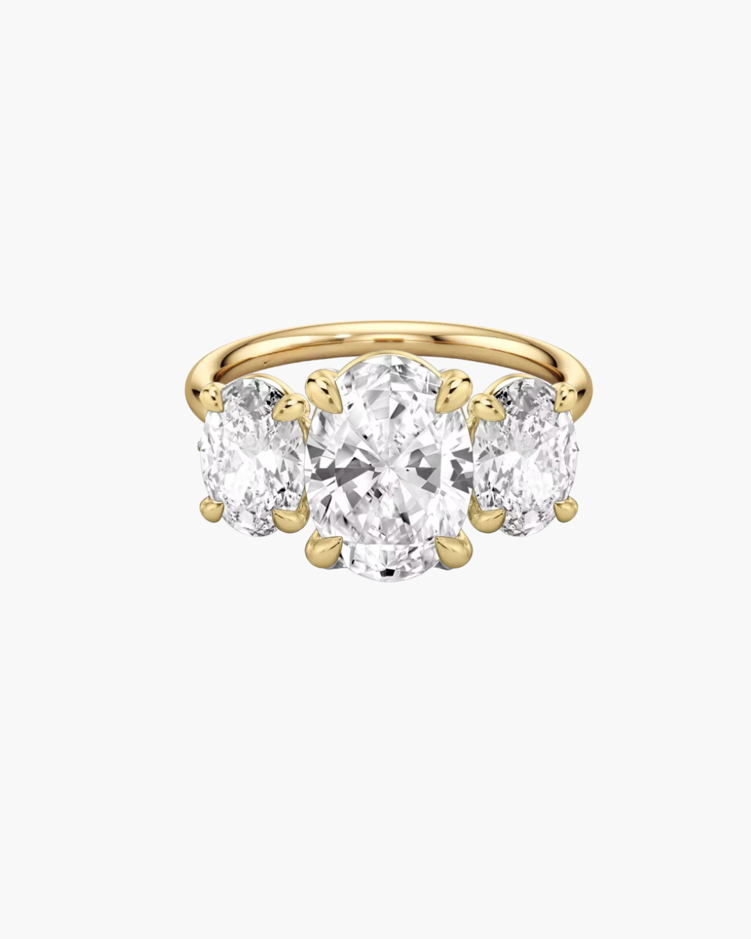 2 CT Round Three Stones Lab Grown Diamond Engagement Ring