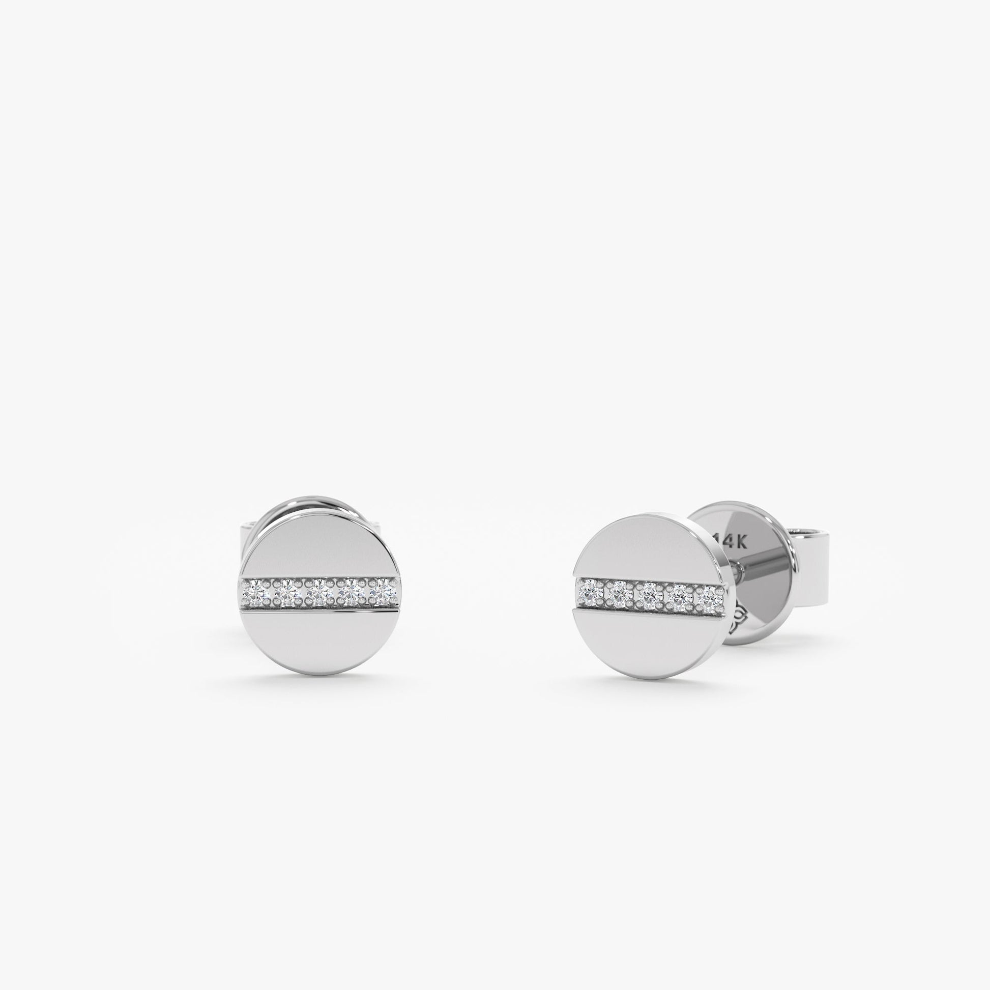 1.0 CT Round Bezel Solitaire Lab Grown Diamond Earrings