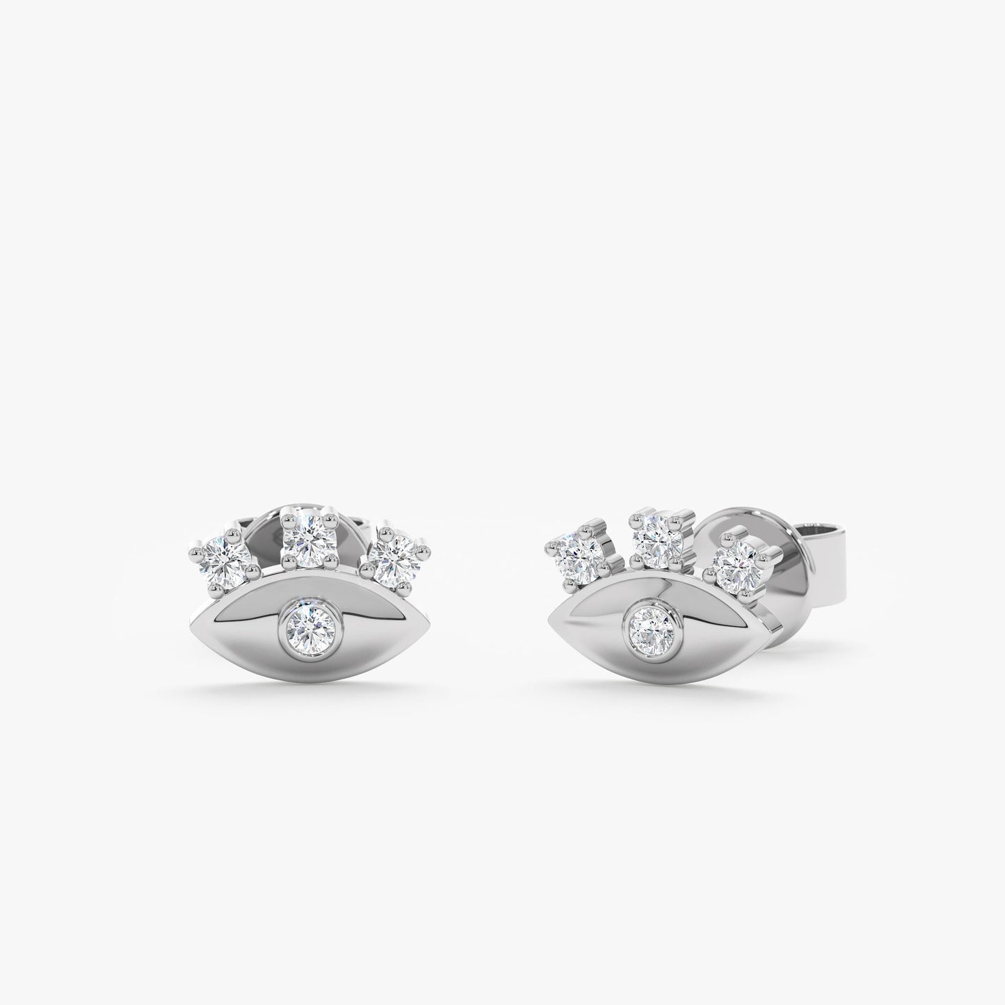 1.0 CT Round Bezel Solitaire Lab Grown Diamond Earrings