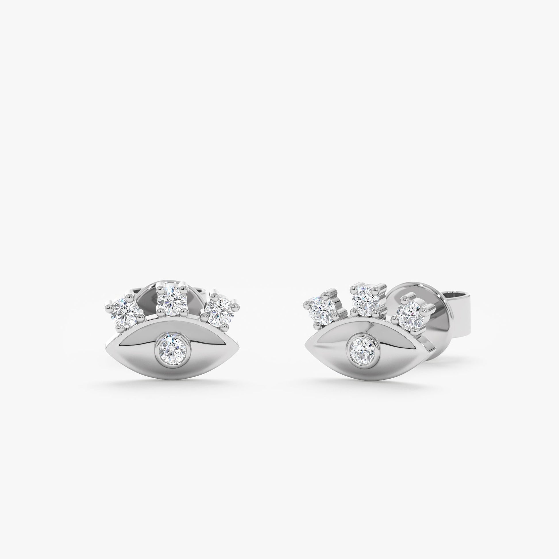 1.0 CT Round Bezel Solitaire Lab Grown Diamond Earrings