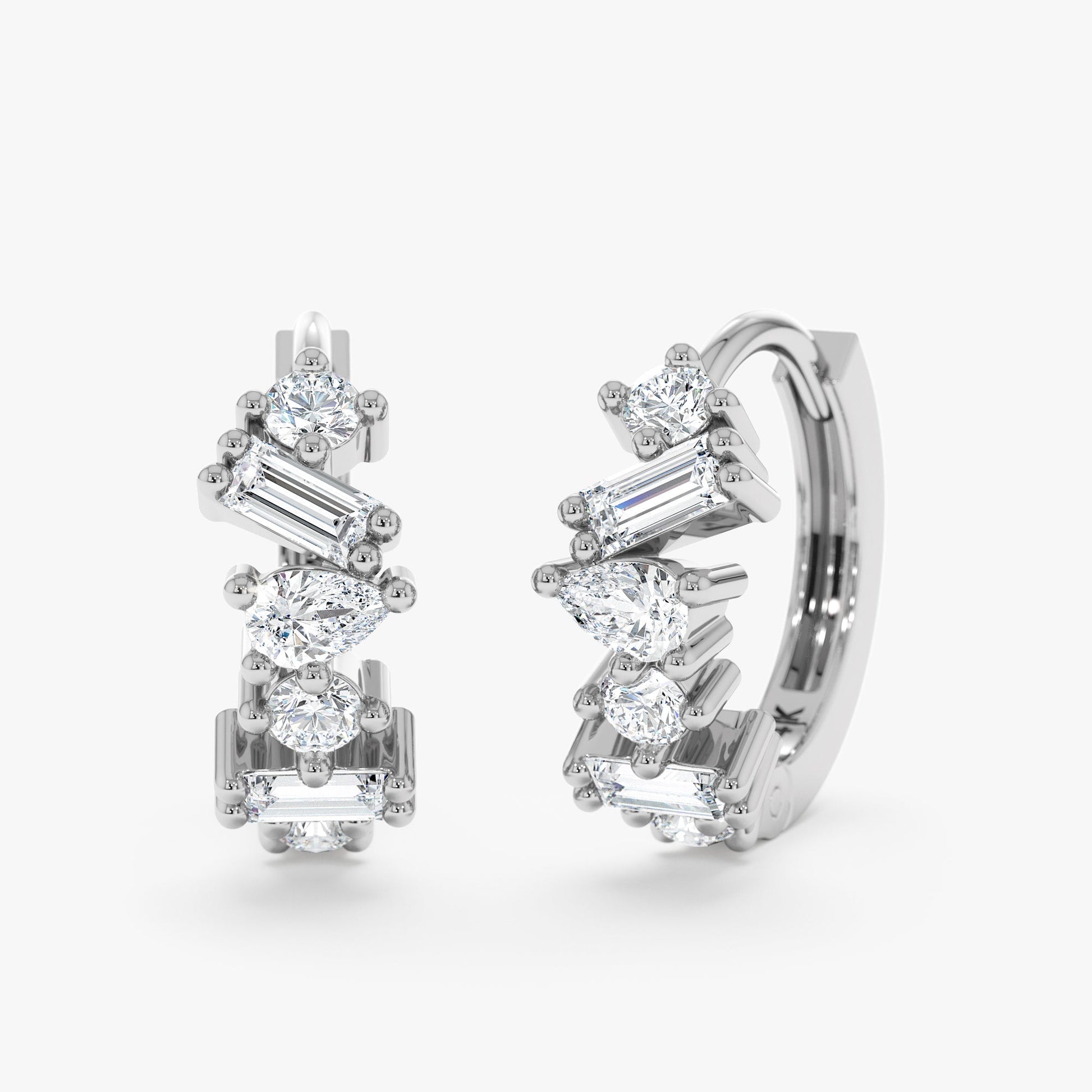 1.0 CT Round Bezel Solitaire Lab Grown Diamond Earrings