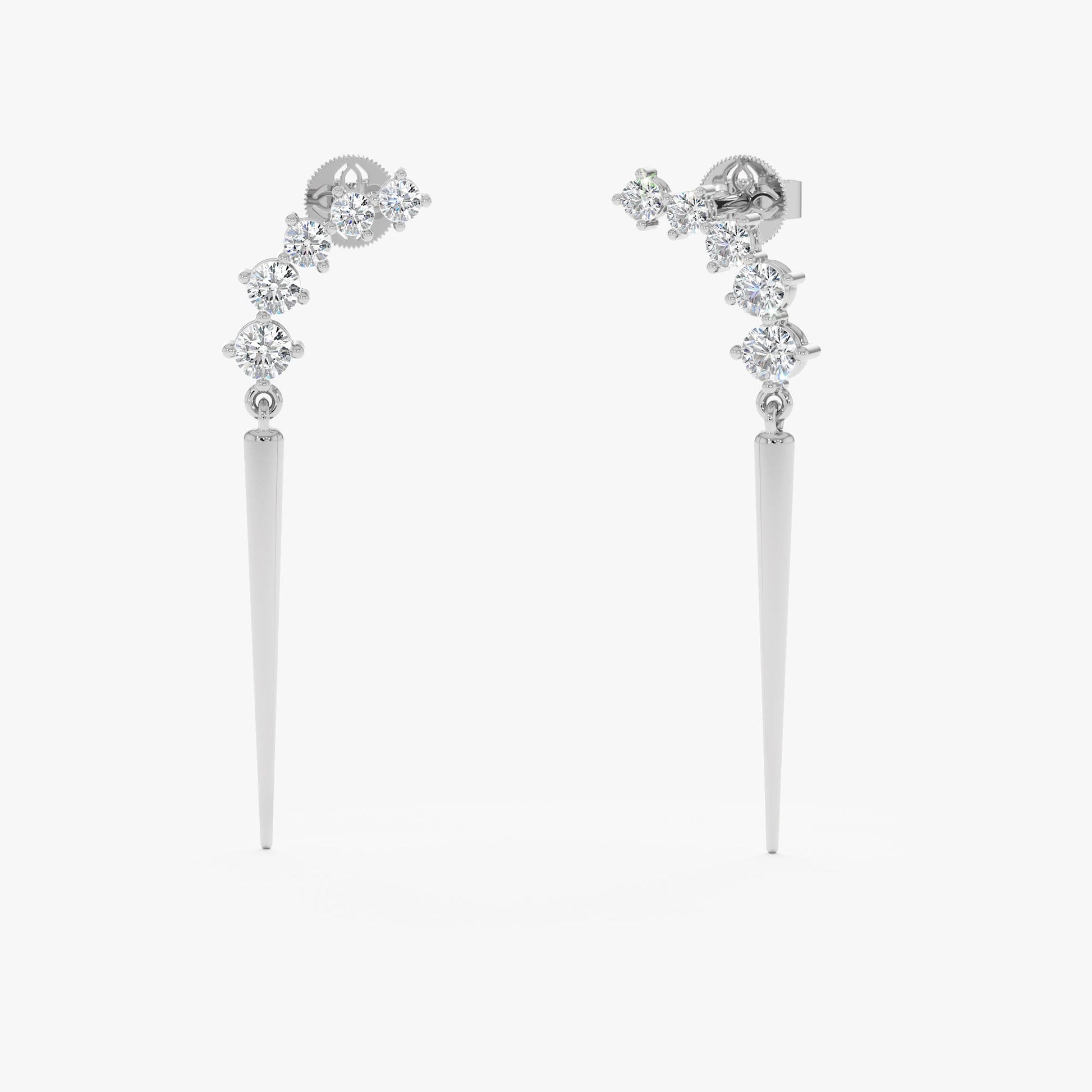 1.0 CT Round Bezel Solitaire Lab Grown Diamond Earrings