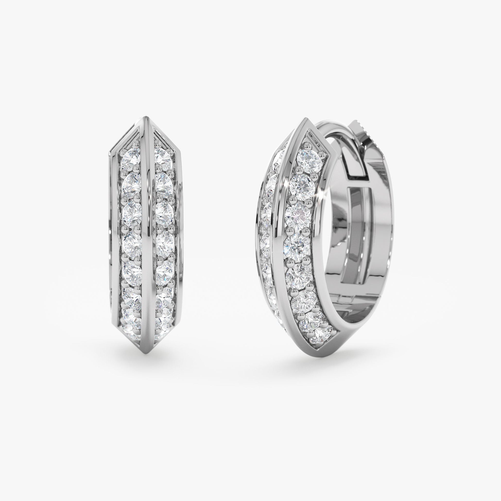 1.0 CT Round Bezel Solitaire Lab Grown Diamond Earrings
