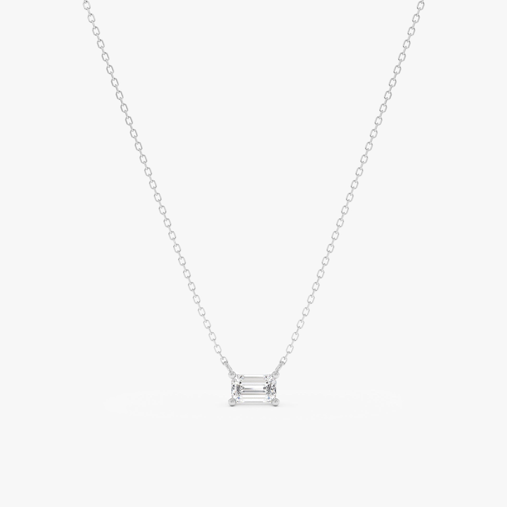 1.0 CT Round Bezel Solitaire Lab Grown Diamond Necklace