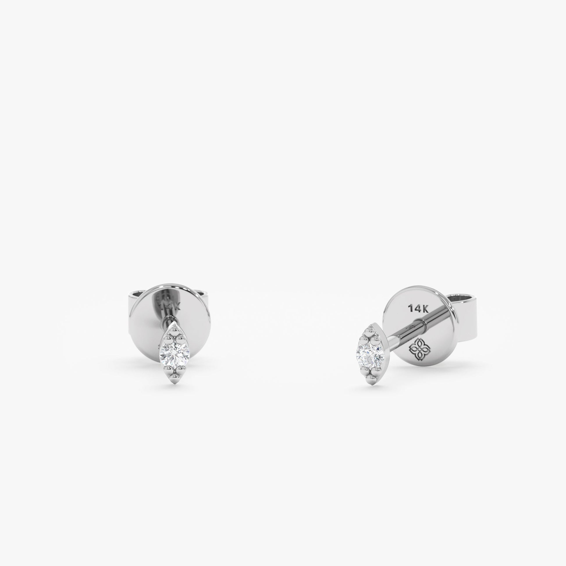1.0 CT Round Bezel Solitaire Lab Grown Diamond Earrings