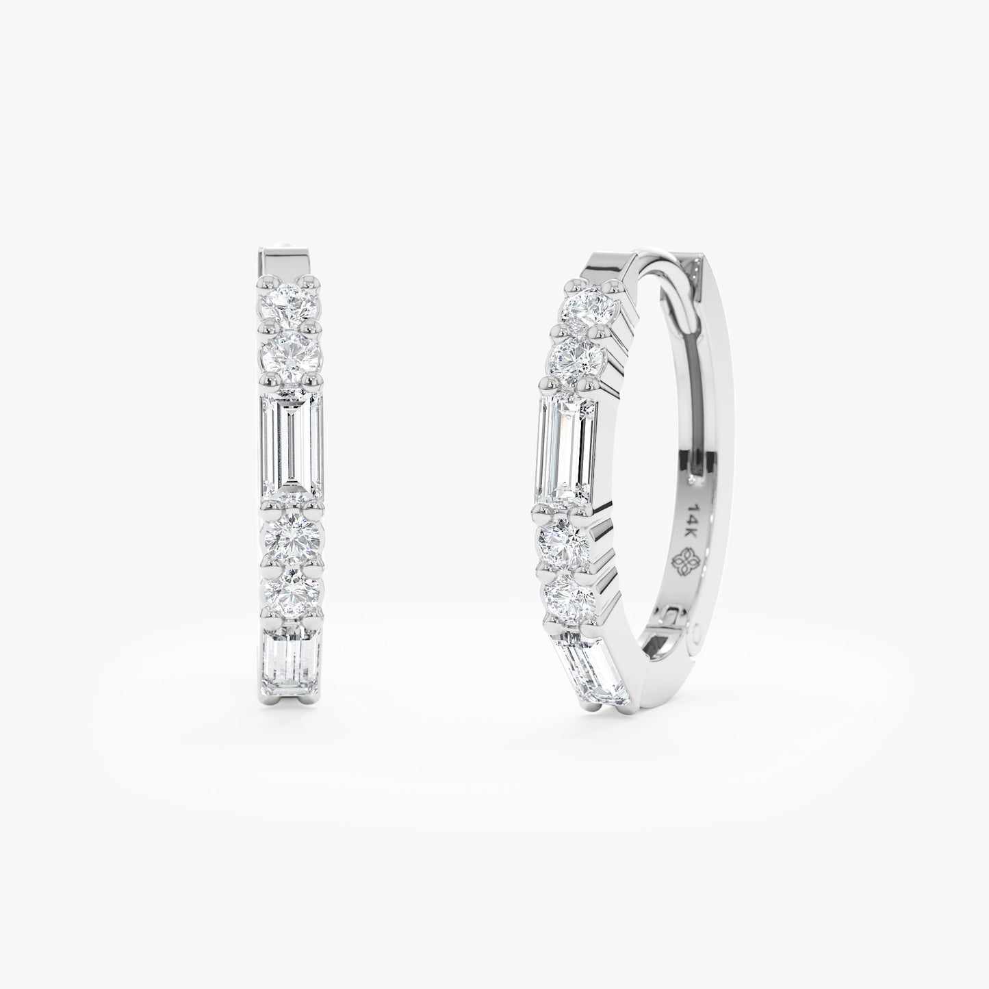 1.0 CT Round Bezel Solitaire Lab Grown Diamond Earrings