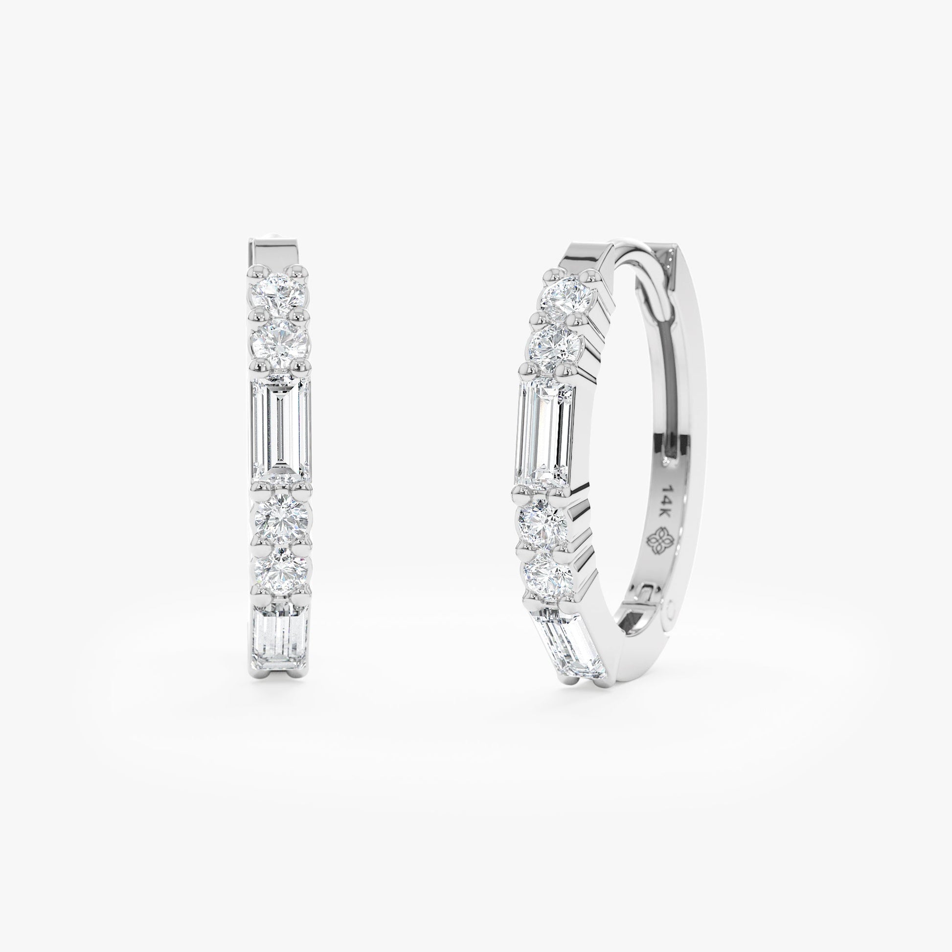 1.0 CT Round Bezel Solitaire Lab Grown Diamond Earrings