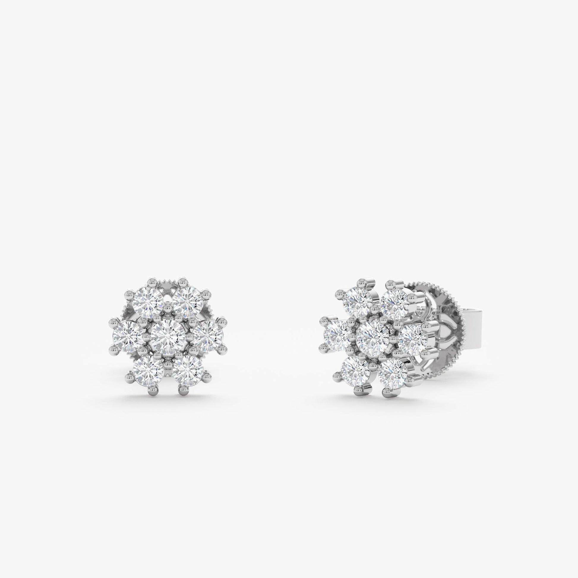 1.0 CT Round Bezel Solitaire Lab Grown Diamond Earrings