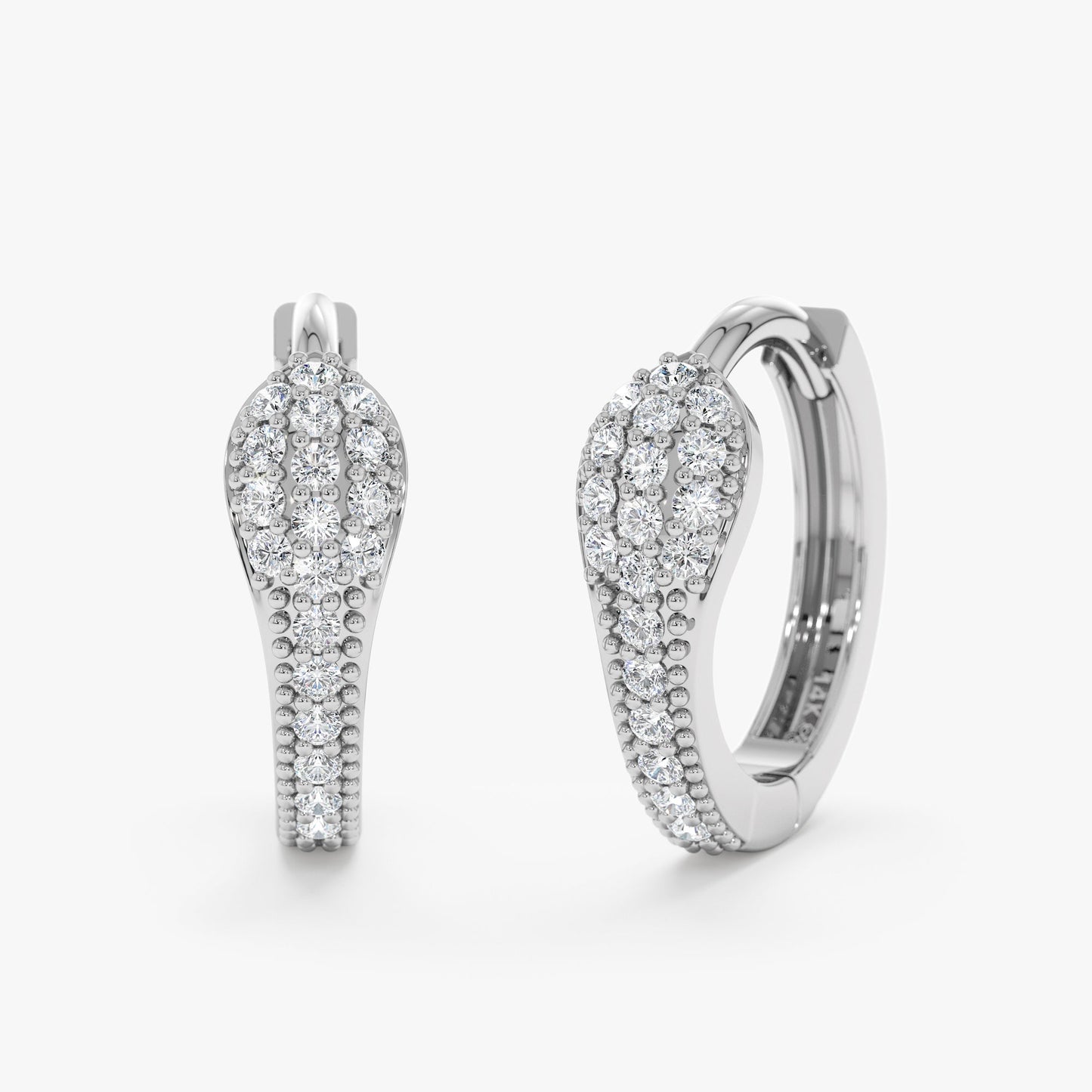 1.0 CT Round Bezel Solitaire Lab Grown Diamond Earrings