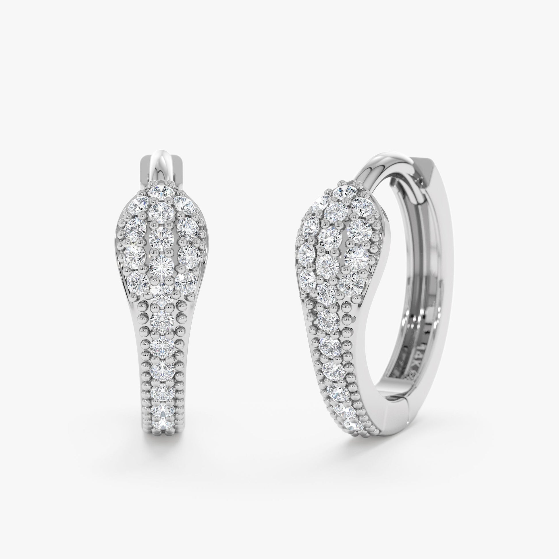 1.0 CT Round Bezel Solitaire Lab Grown Diamond Earrings