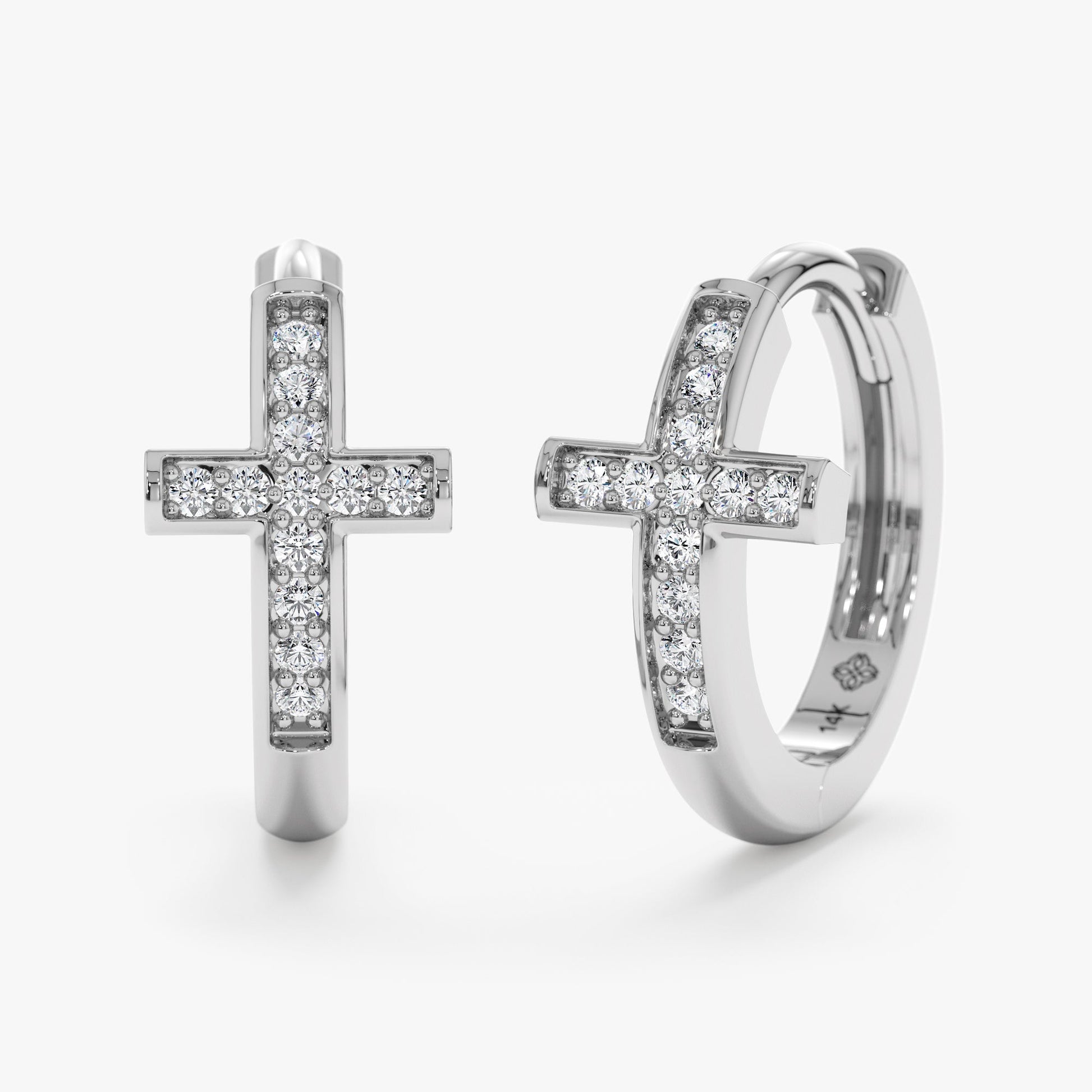 1.0 CT Round Bezel Solitaire Lab Grown Diamond Earrings