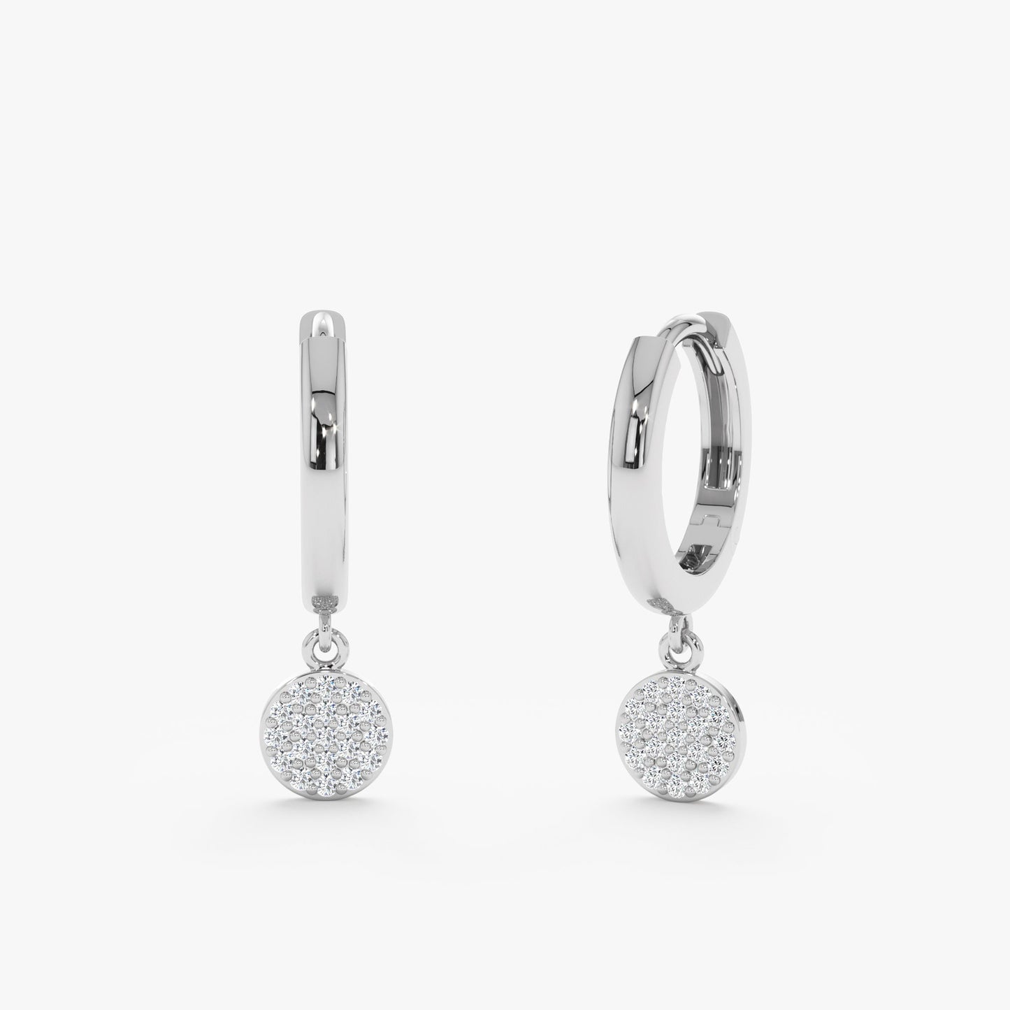 1.0 CT Round Bezel Solitaire Lab Grown Diamond Earrings