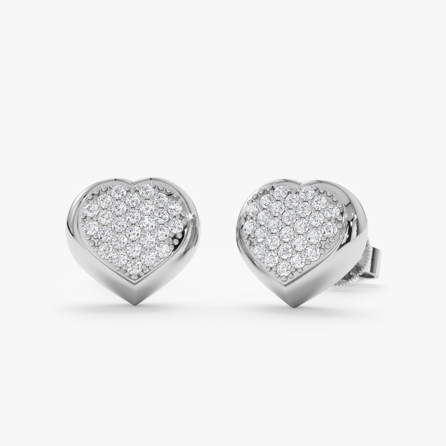 1.0 CT Round Bezel Solitaire Lab Grown Diamond Earrings