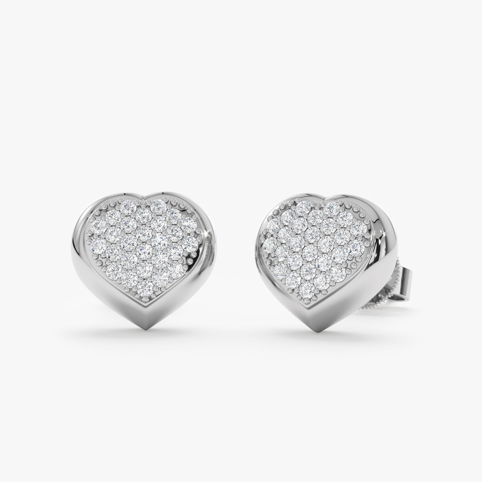 1.0 CT Round Bezel Solitaire Lab Grown Diamond Earrings