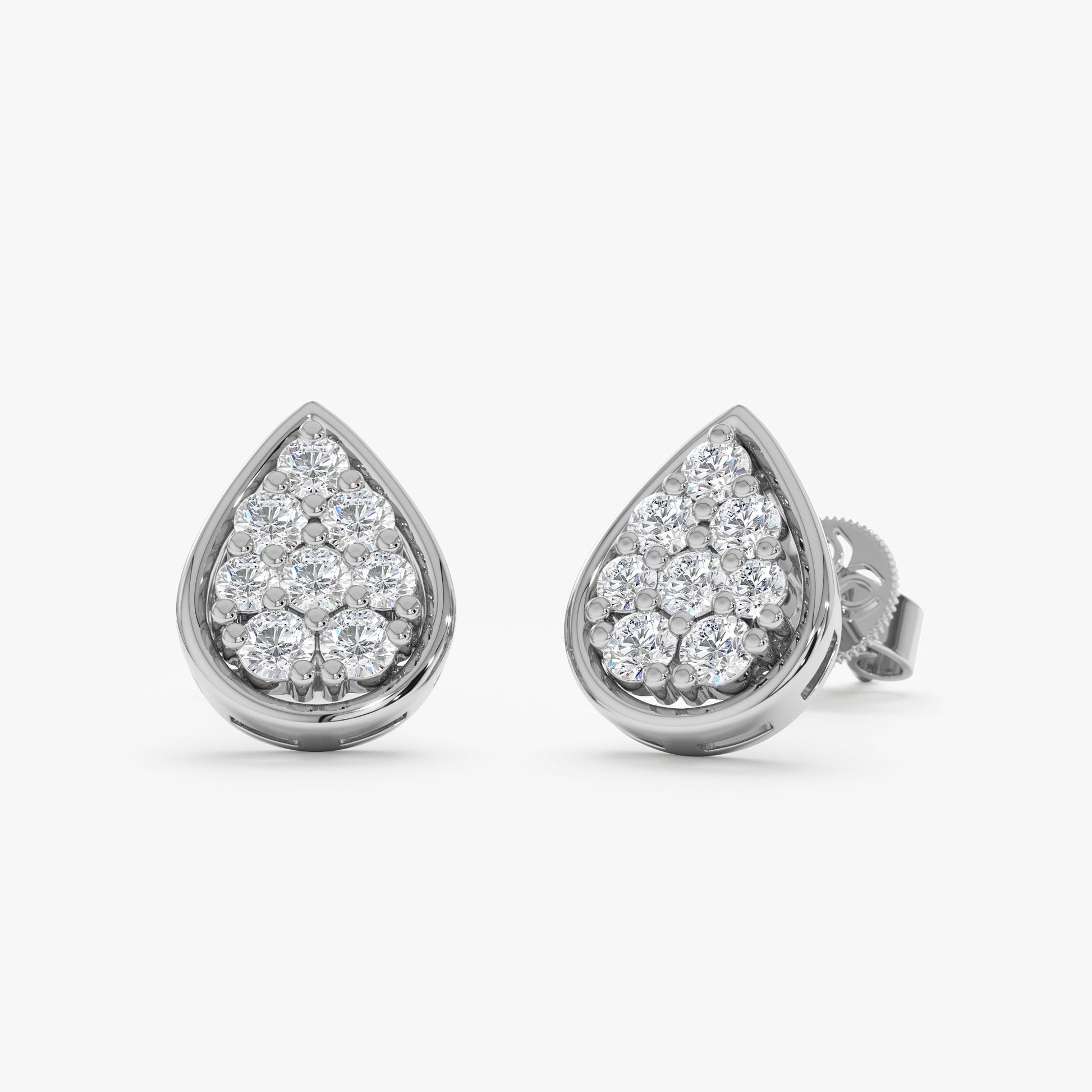 1.0 CT Round Bezel Solitaire Lab Grown Diamond Earrings