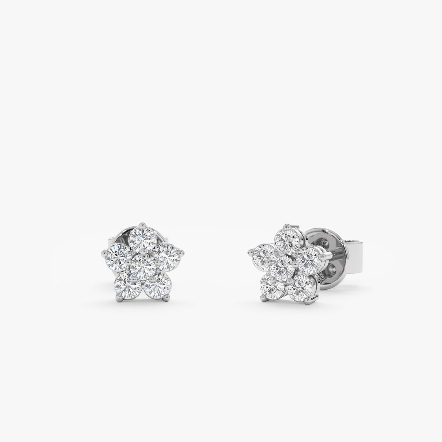 1.0 CT Round Bezel Solitaire Lab Grown Diamond Earrings