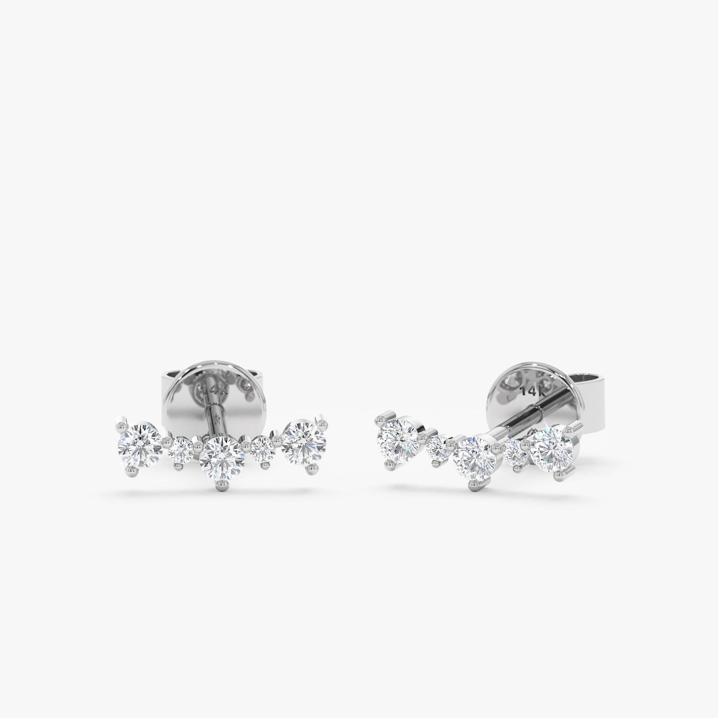 1.0 CT Round Bezel Solitaire Lab Grown Diamond Earrings