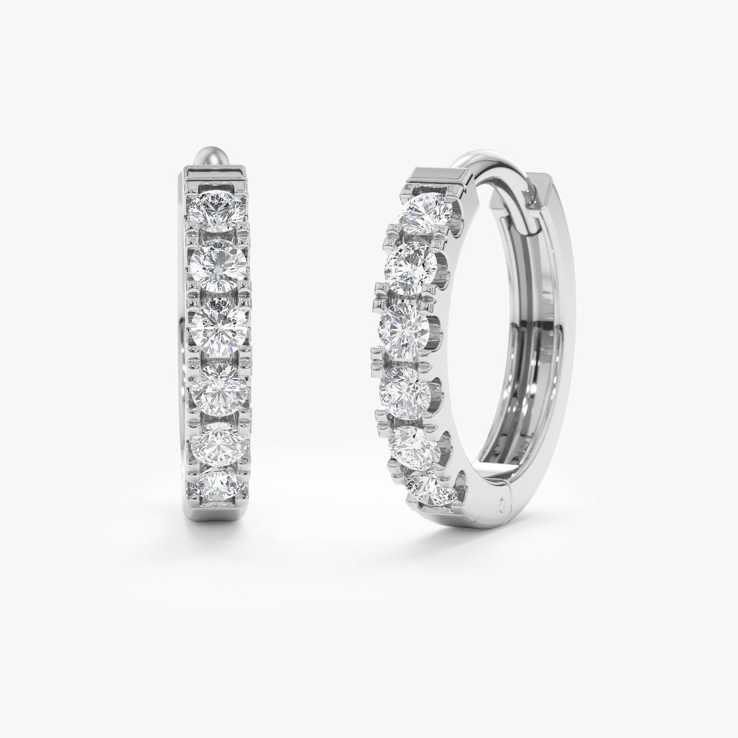 1.0 CT Round Bezel Solitaire Lab Grown Diamond Earrings