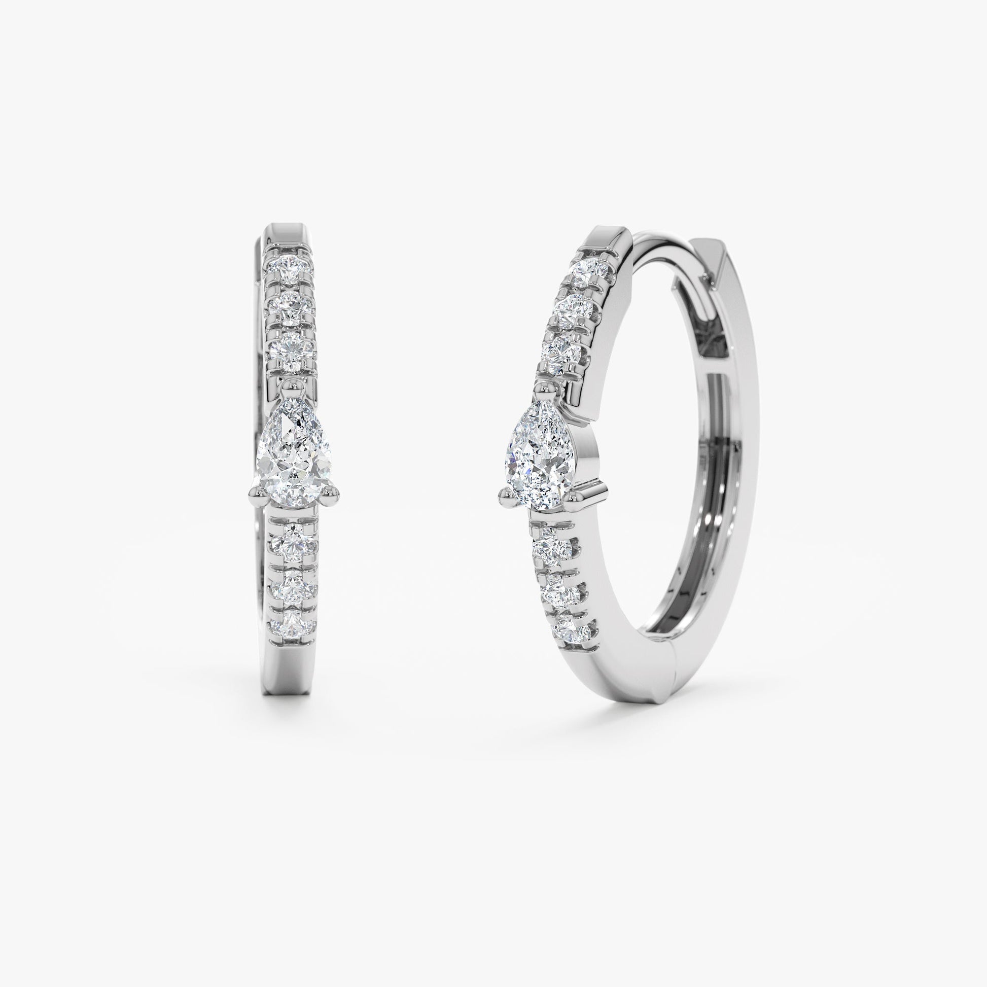 1.0 CT Round Bezel Solitaire Lab Grown Diamond Earrings