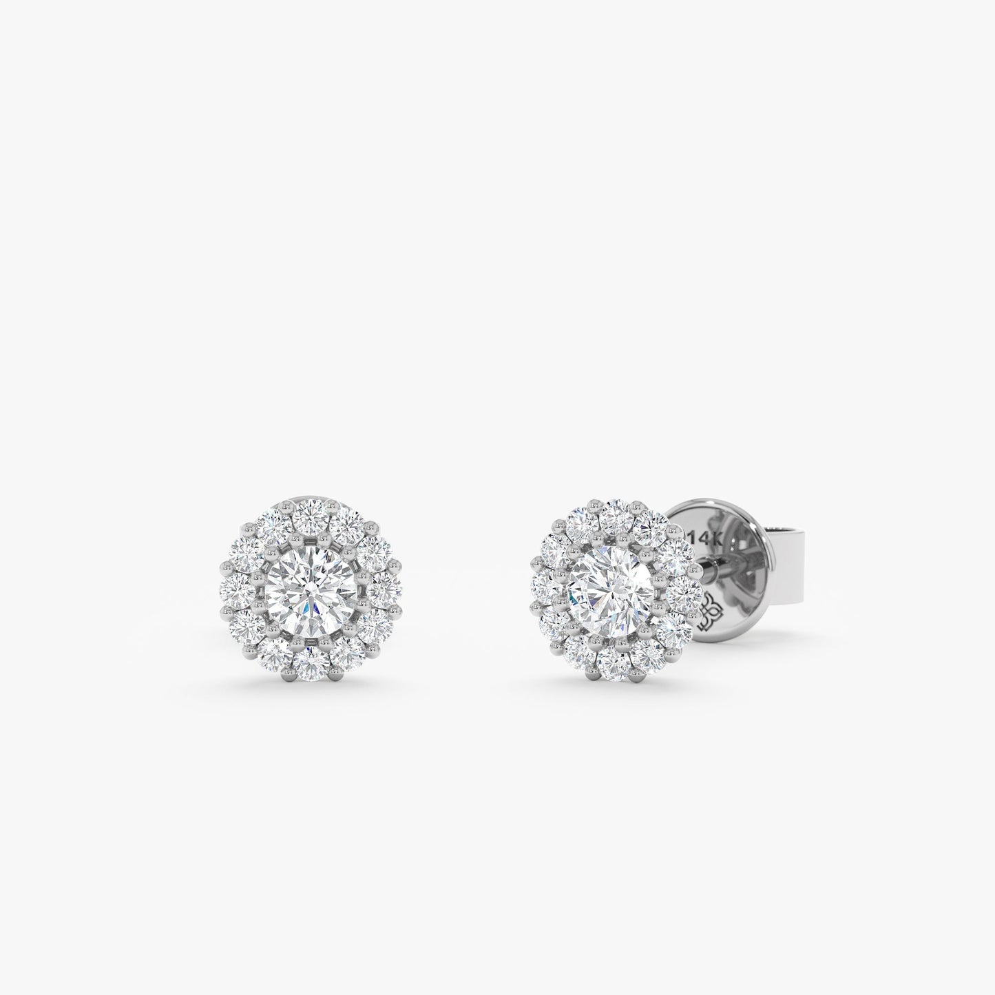 1.0 CT Round Bezel Solitaire Lab Grown Diamond Earrings