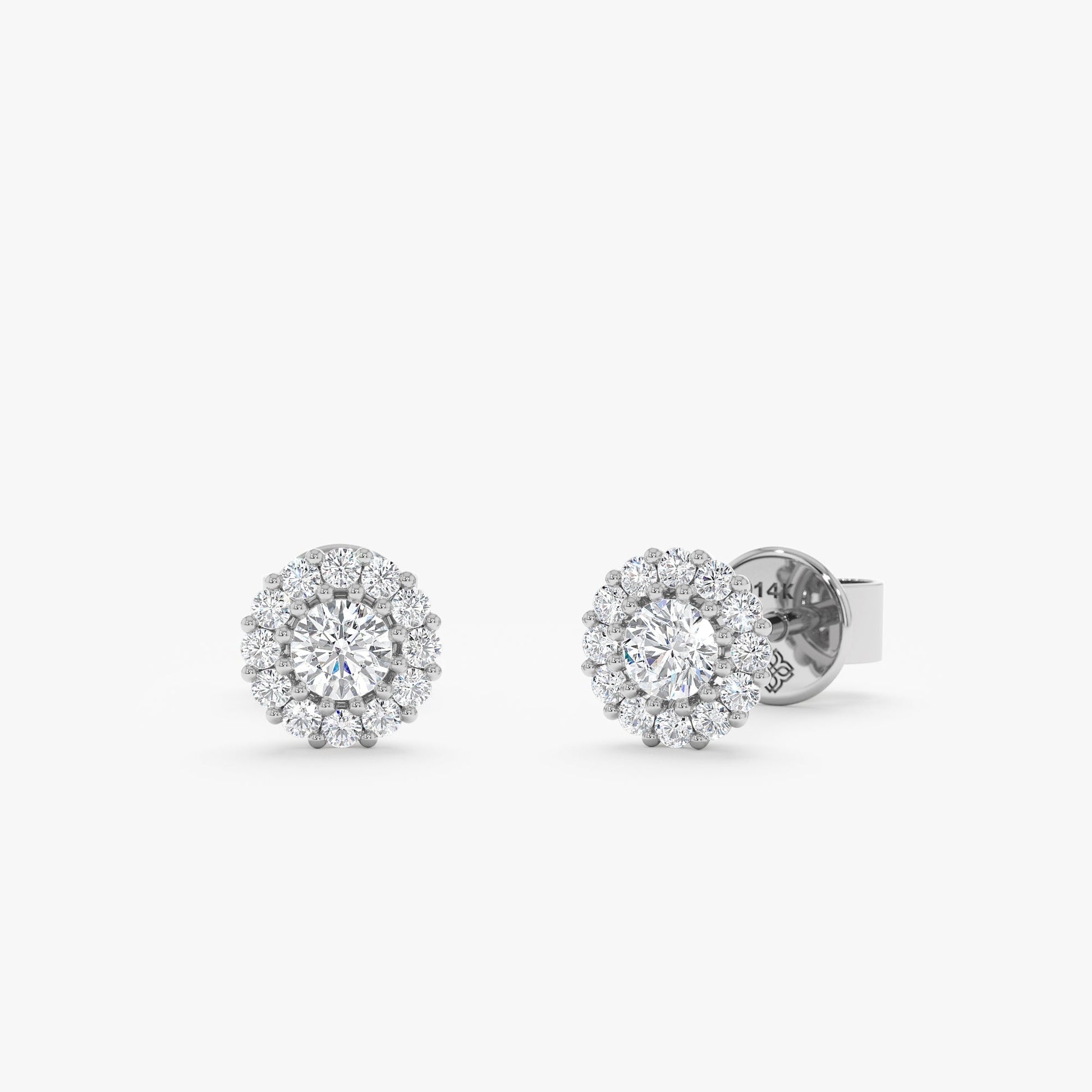 1.0 CT Round Bezel Solitaire Lab Grown Diamond Earrings