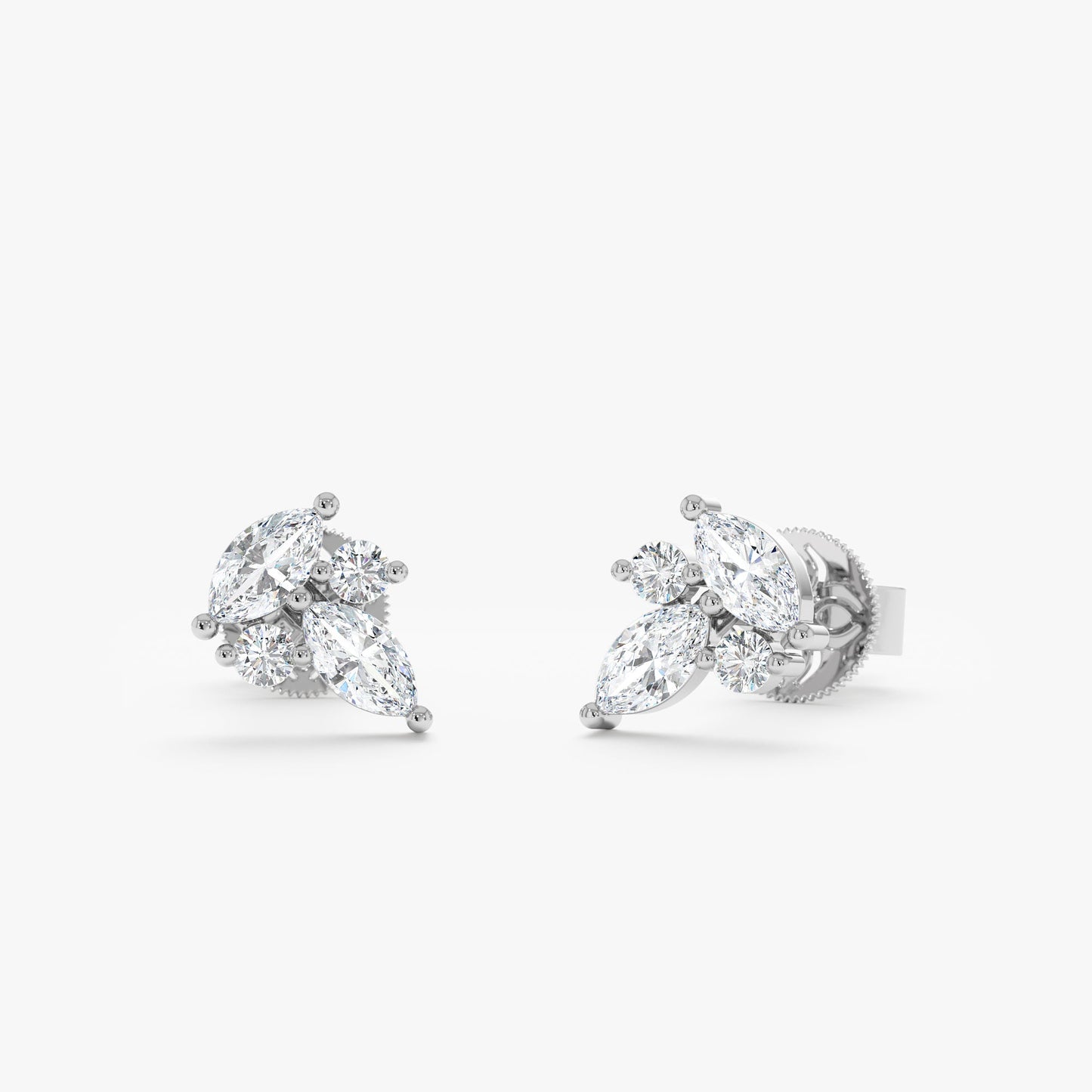 1.0 CT Round Bezel Solitaire Lab Grown Diamond Earrings