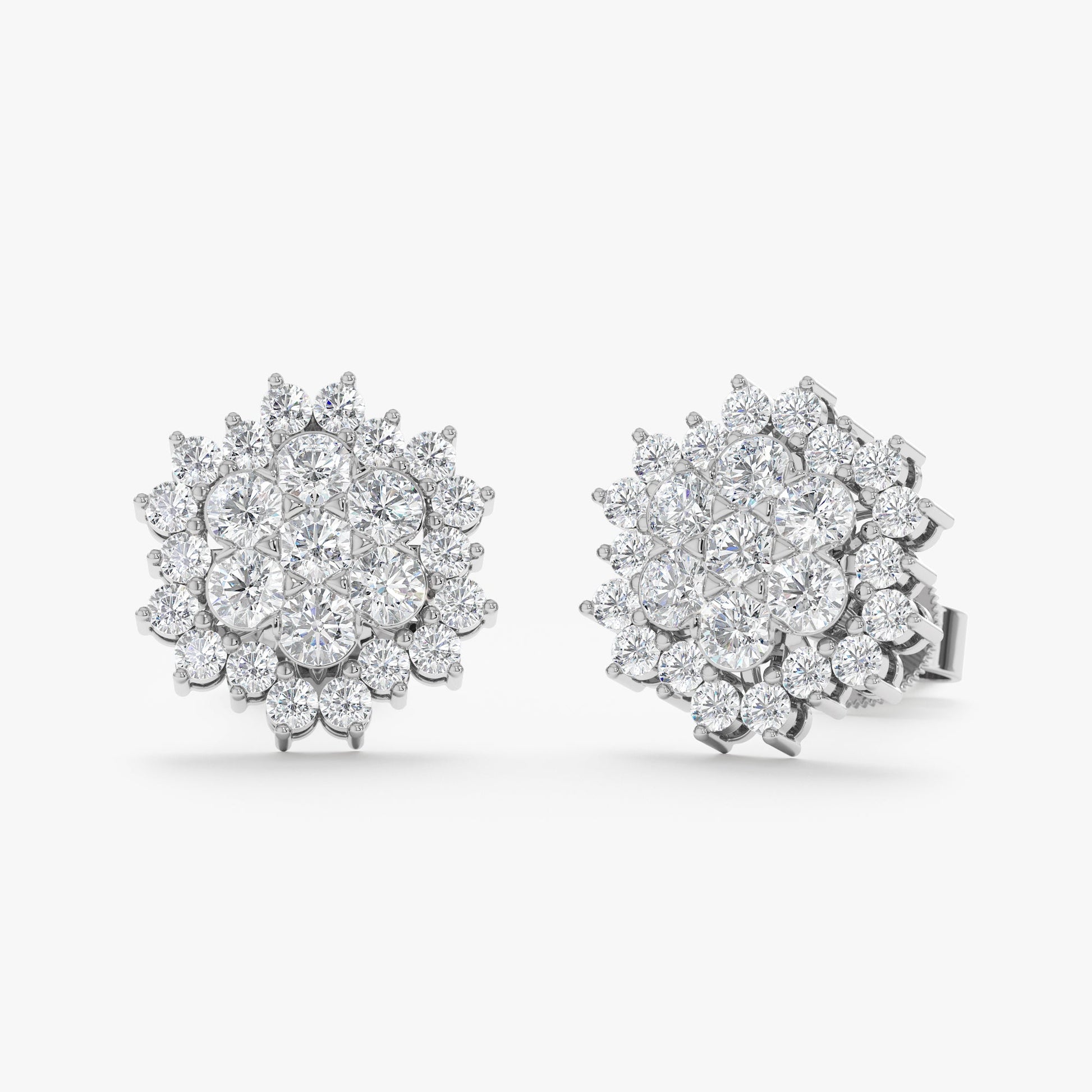 1.0 CT Round Bezel Solitaire Lab Grown Diamond Earrings
