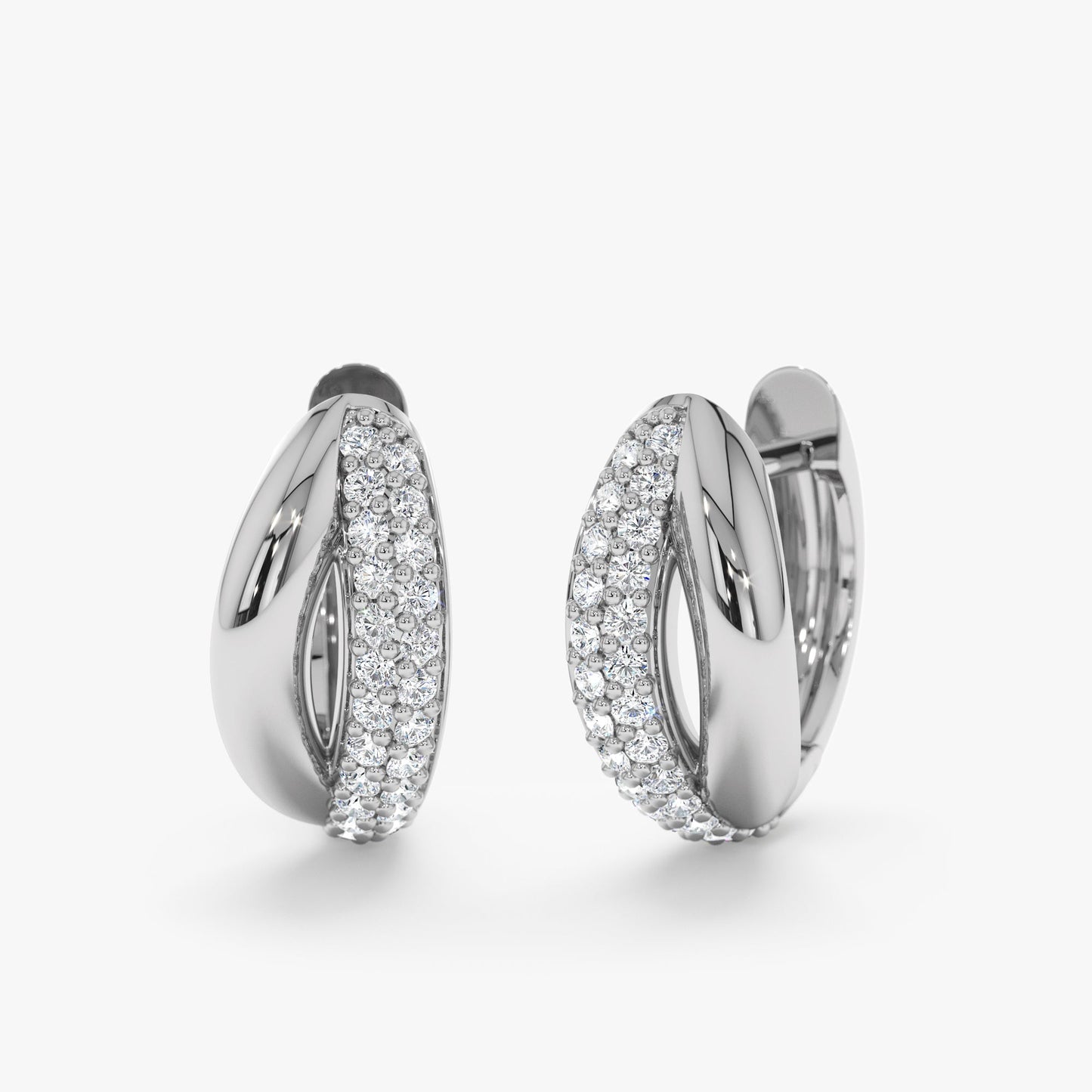 1.0 CT Round Bezel Solitaire Lab Grown Diamond Earrings