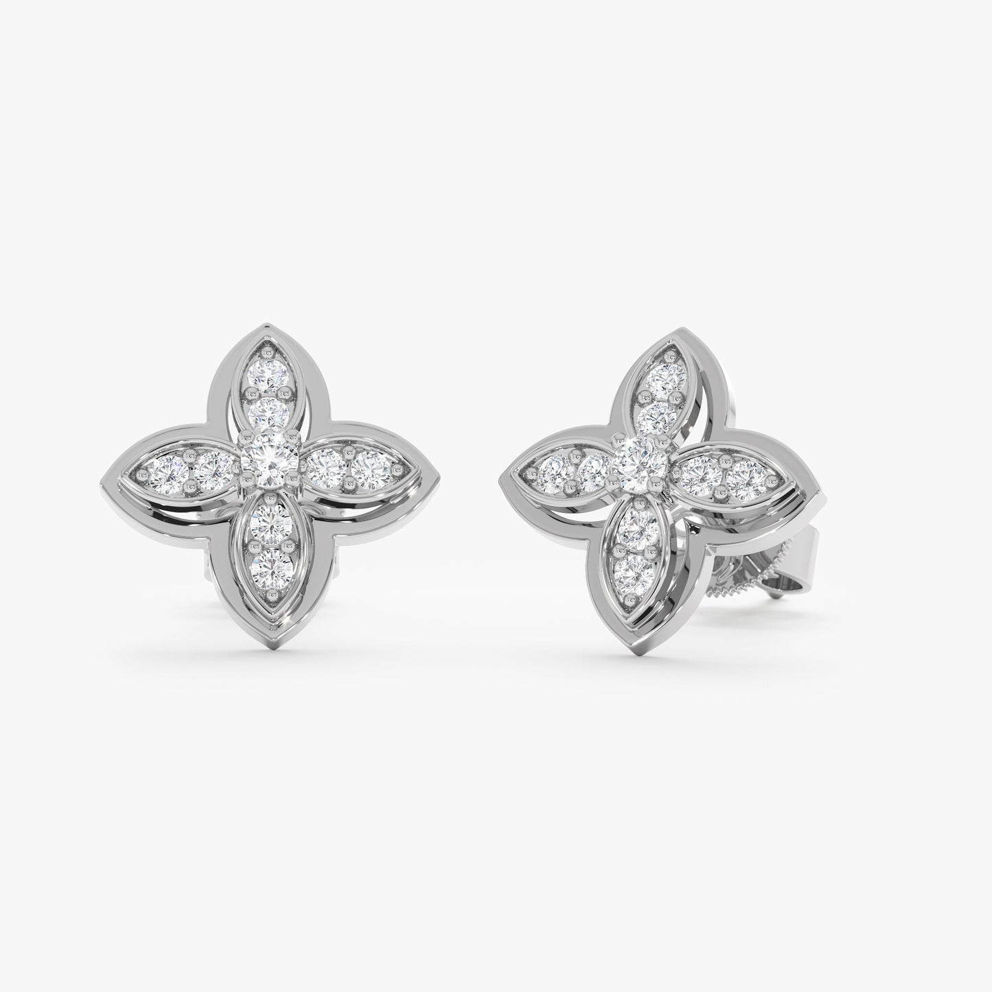 1.0 CT Round Bezel Solitaire Lab Grown Diamond Earrings