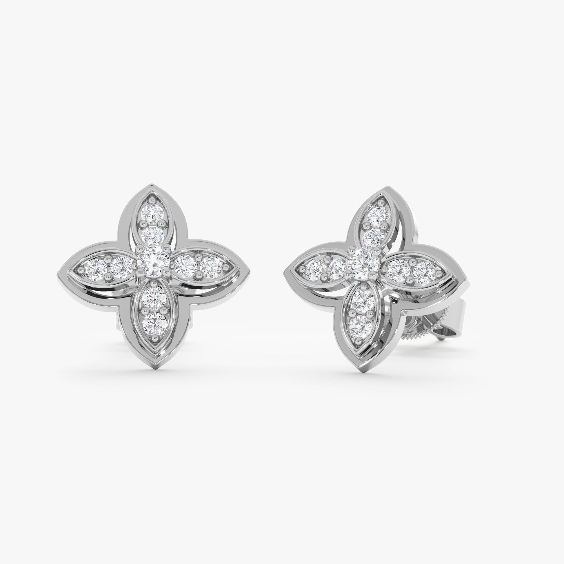 1.0 CT Round Bezel Solitaire Lab Grown Diamond Earrings